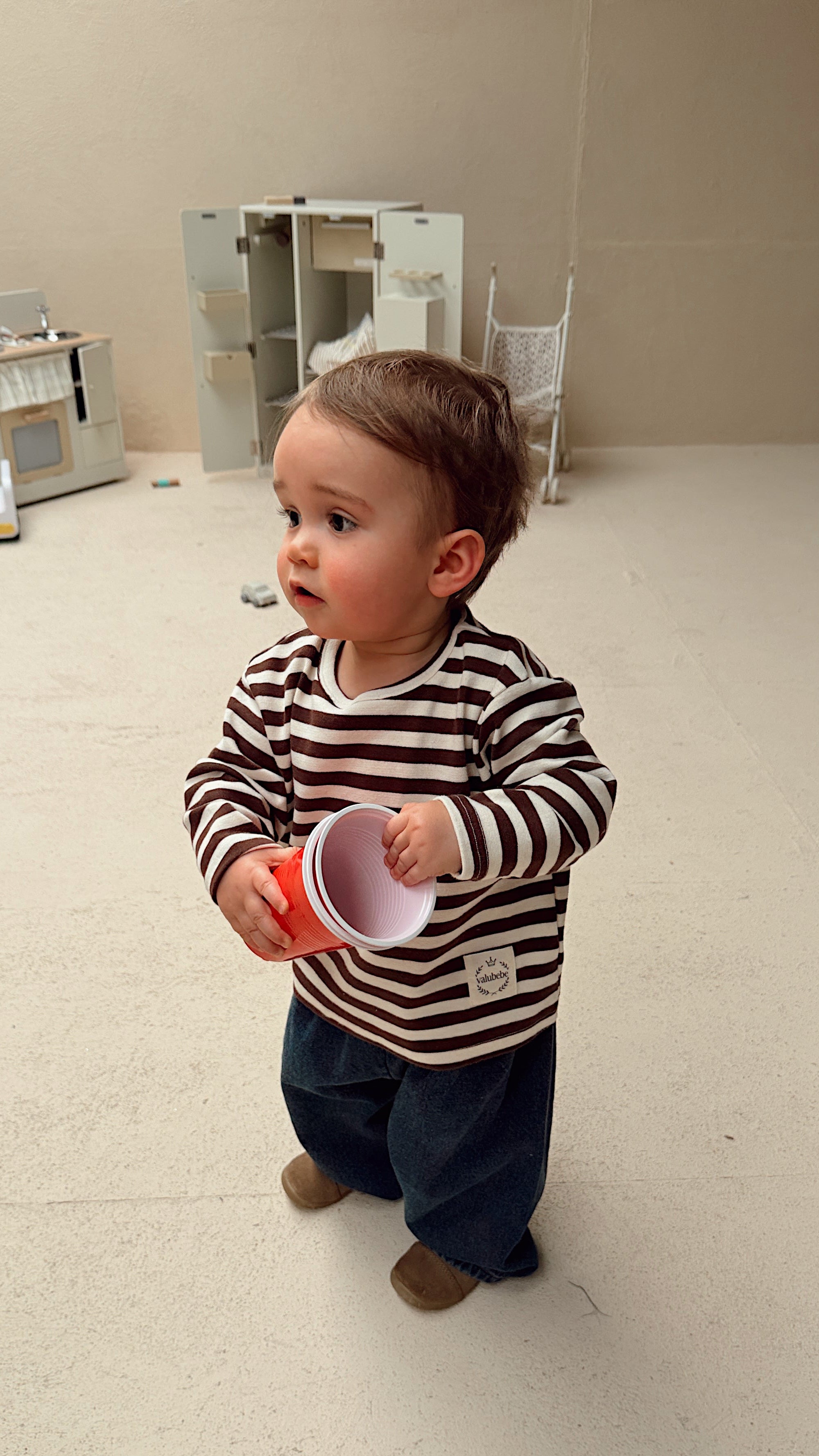 T-shirt Béa - écru et brun