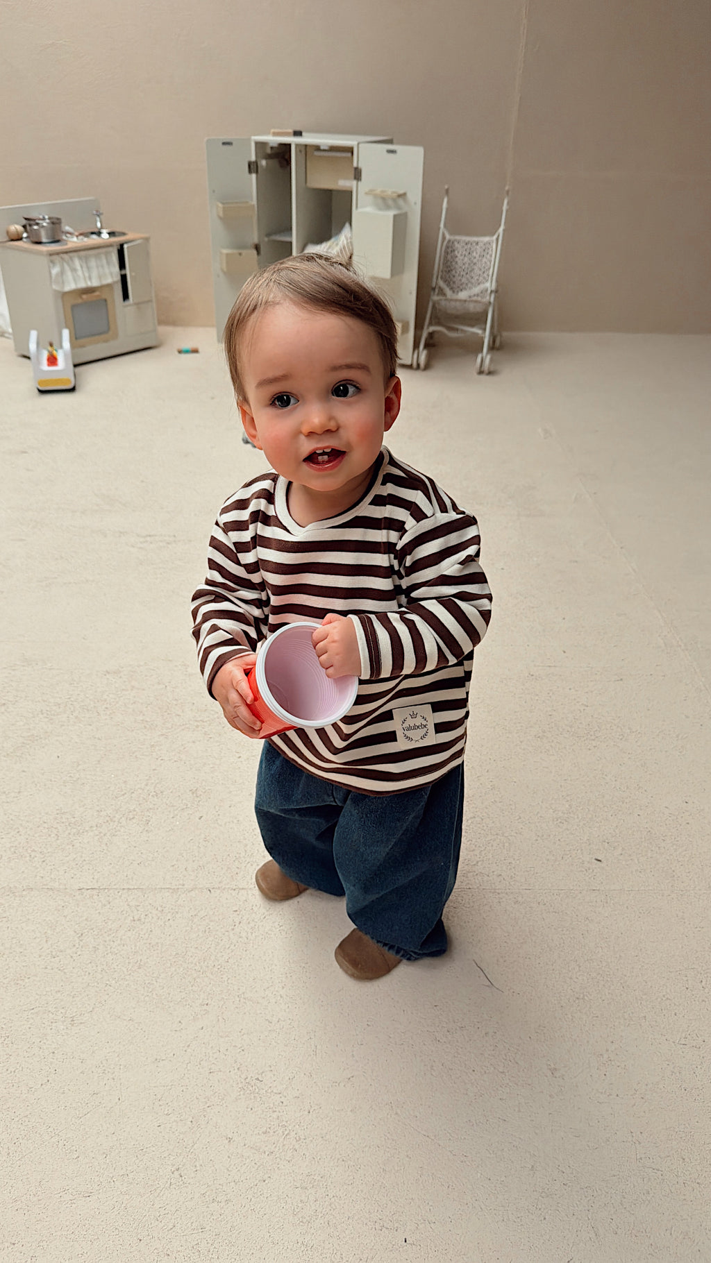 T-shirt Béa - écru et brun