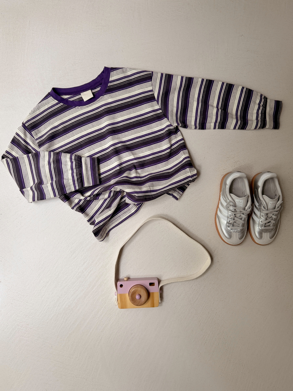 T-shirt Carla - ligné mauve