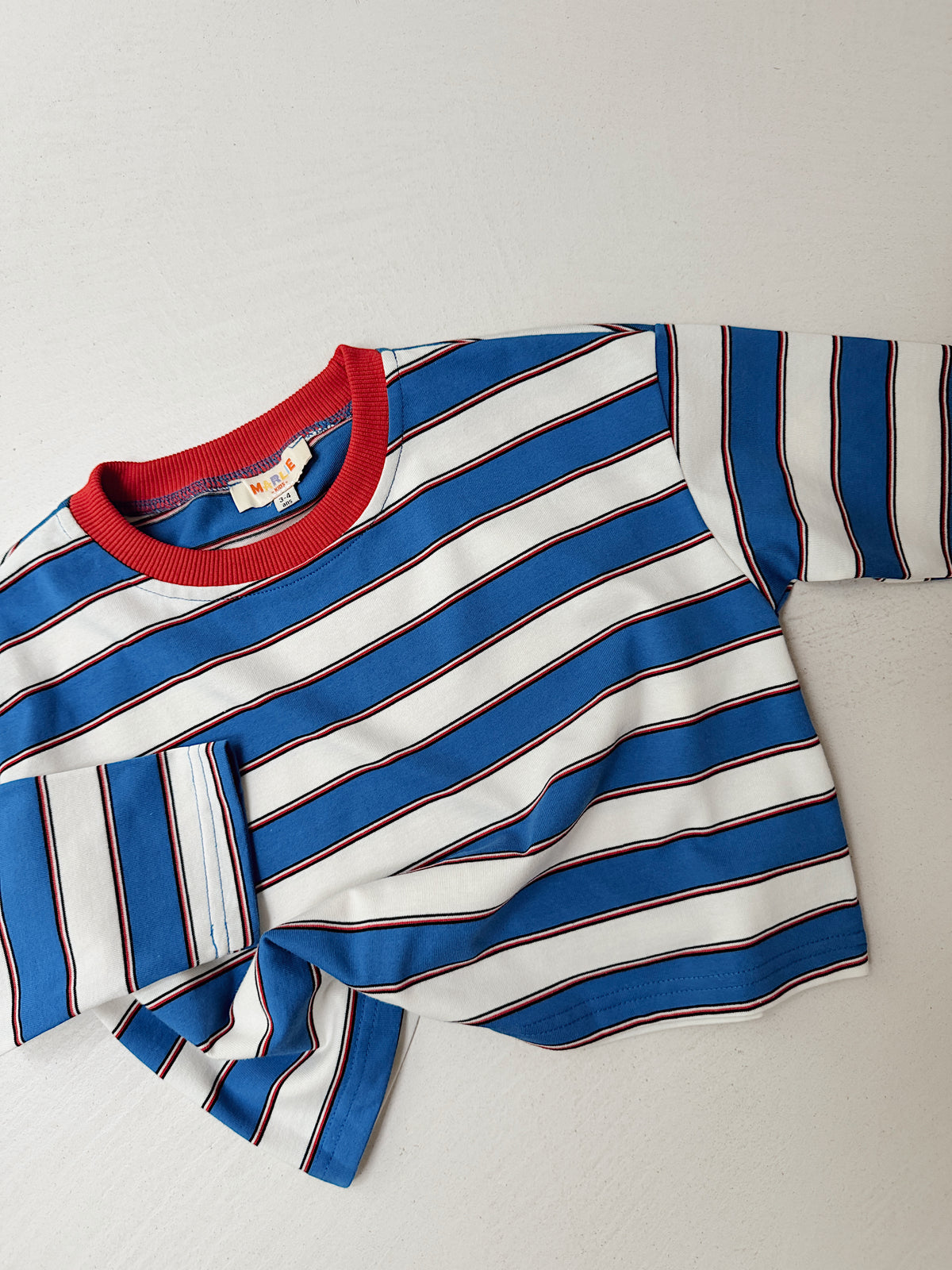 T-shirt Lore - ligné bleu et rouge
