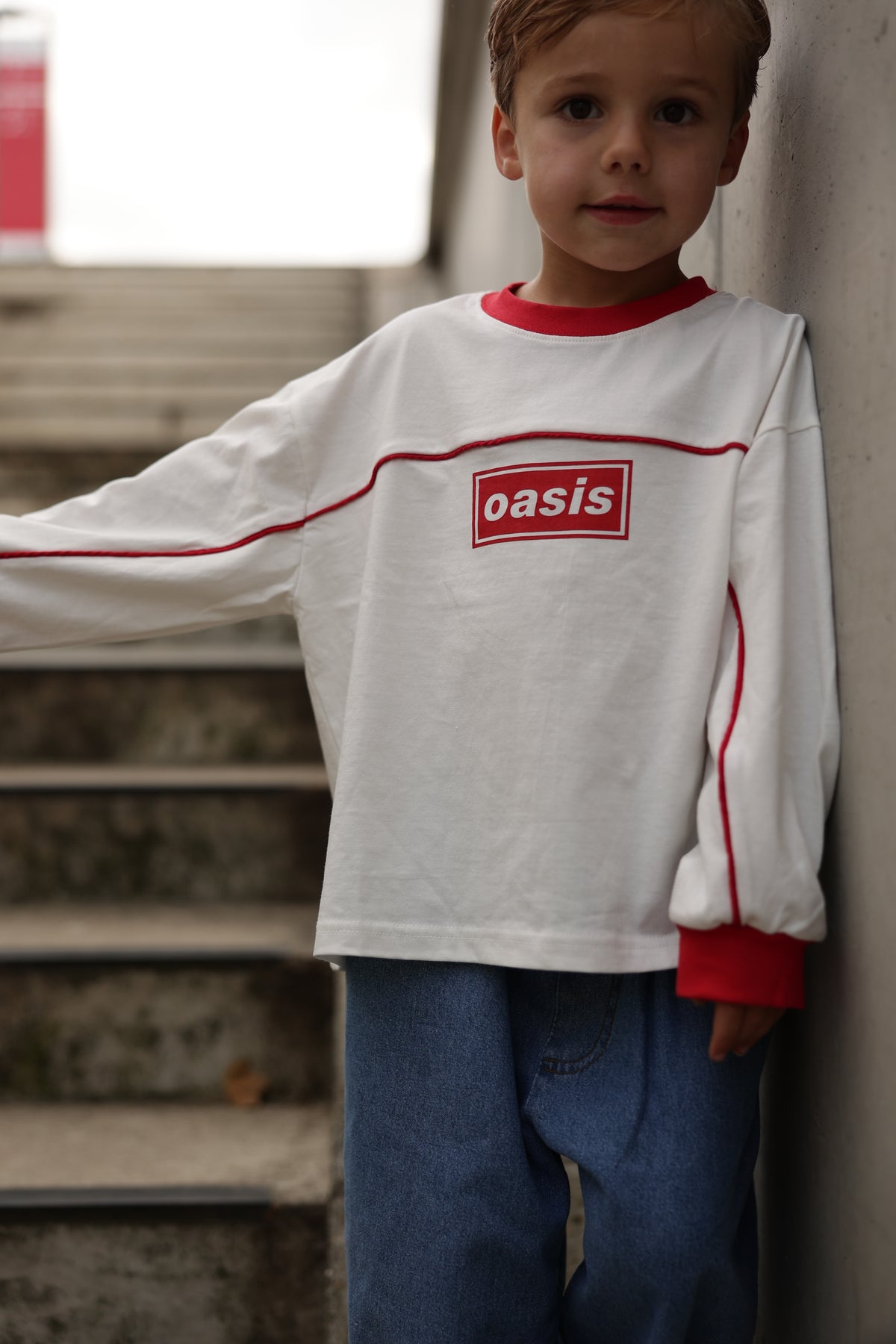 T-shirt Remi - blanc et rouge