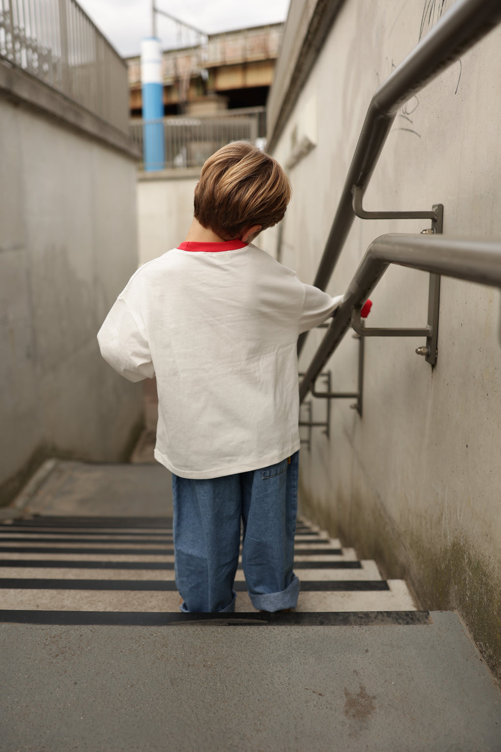 T-shirt Remi - blanc et rouge
