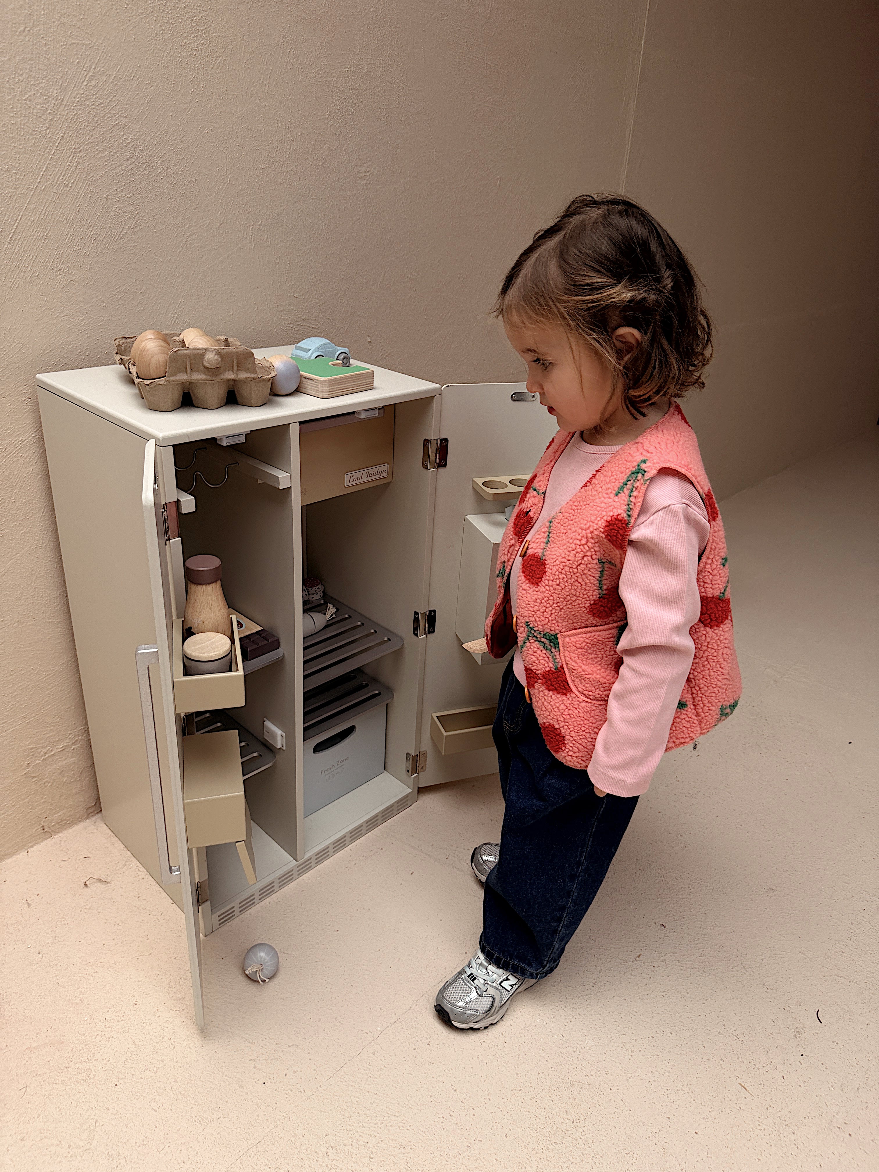 Gilet Flo - rose à motif cerise