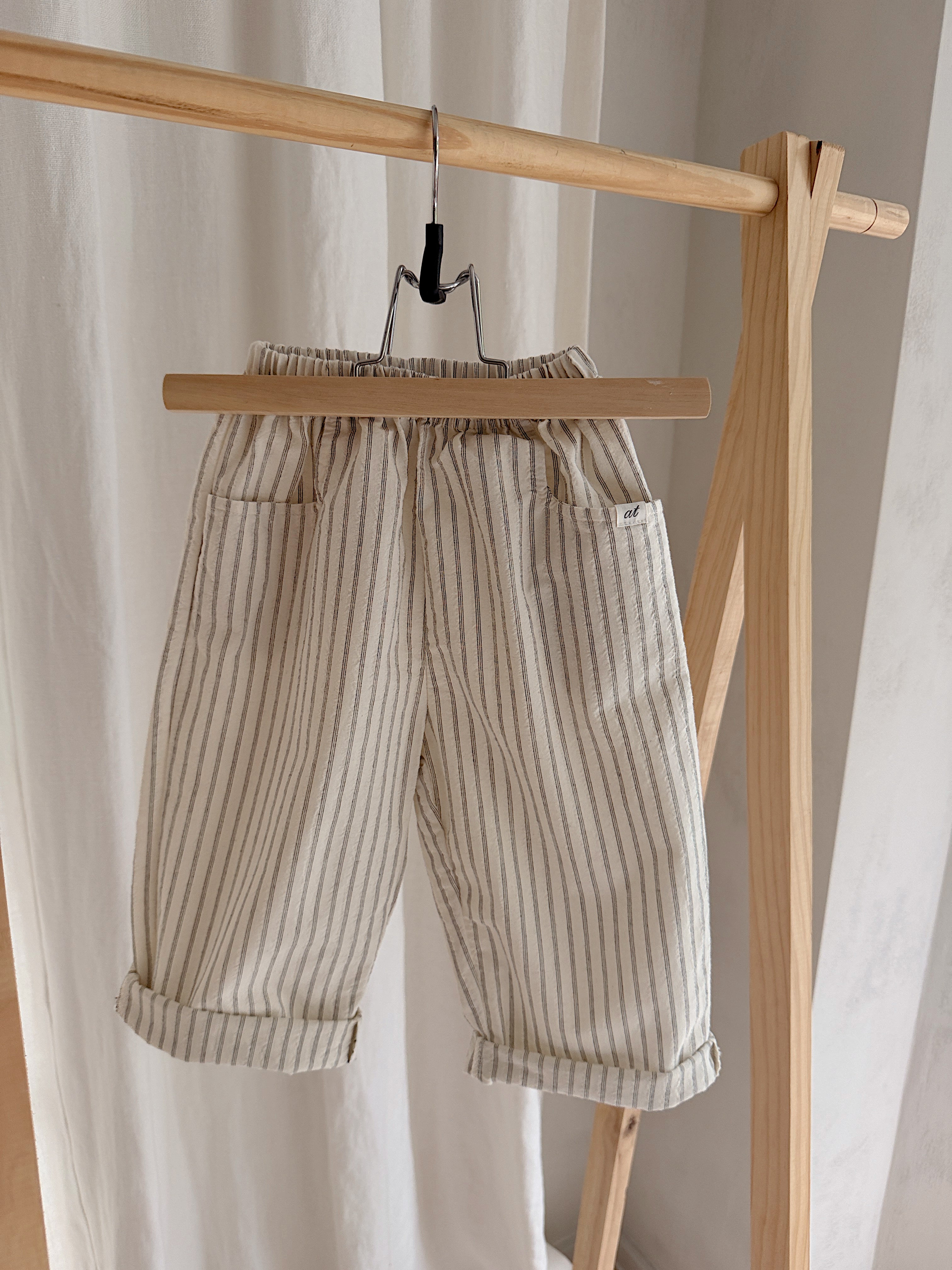 Trousers Sienna - ecru and black