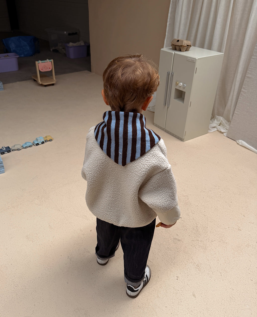 Foulard Raoul - bleu et brun