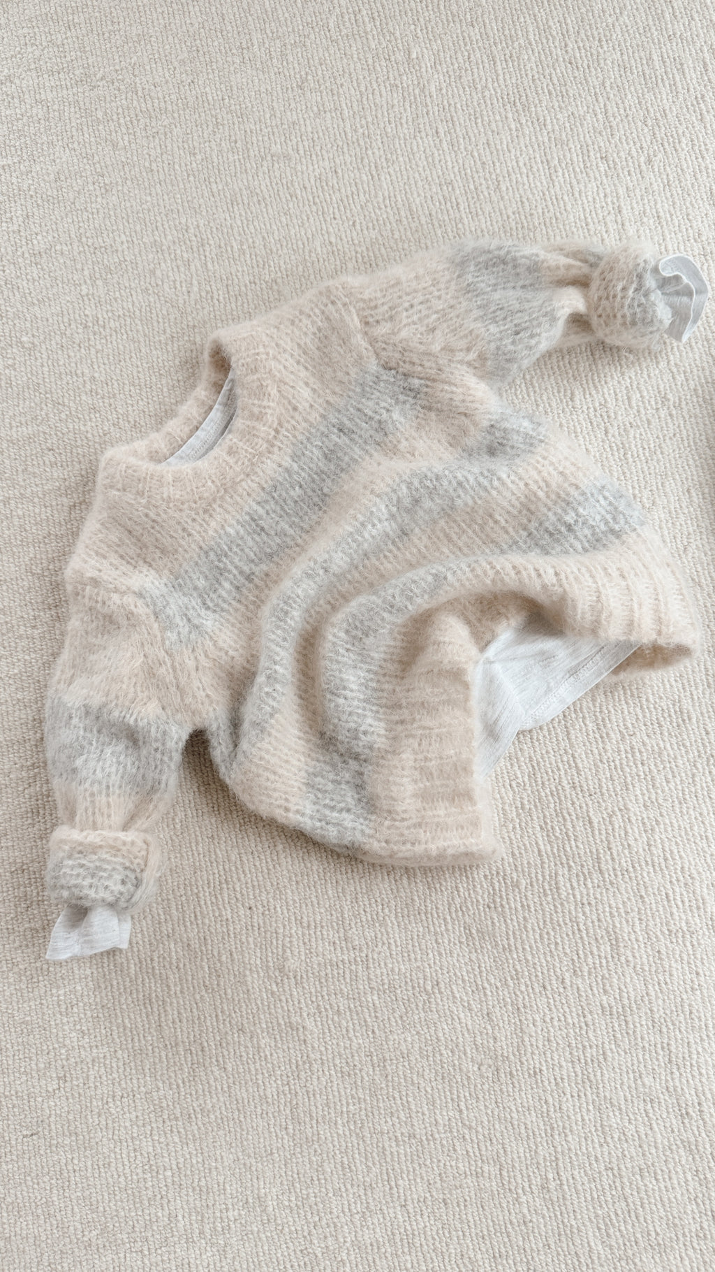 Pull Basile - écru et gris