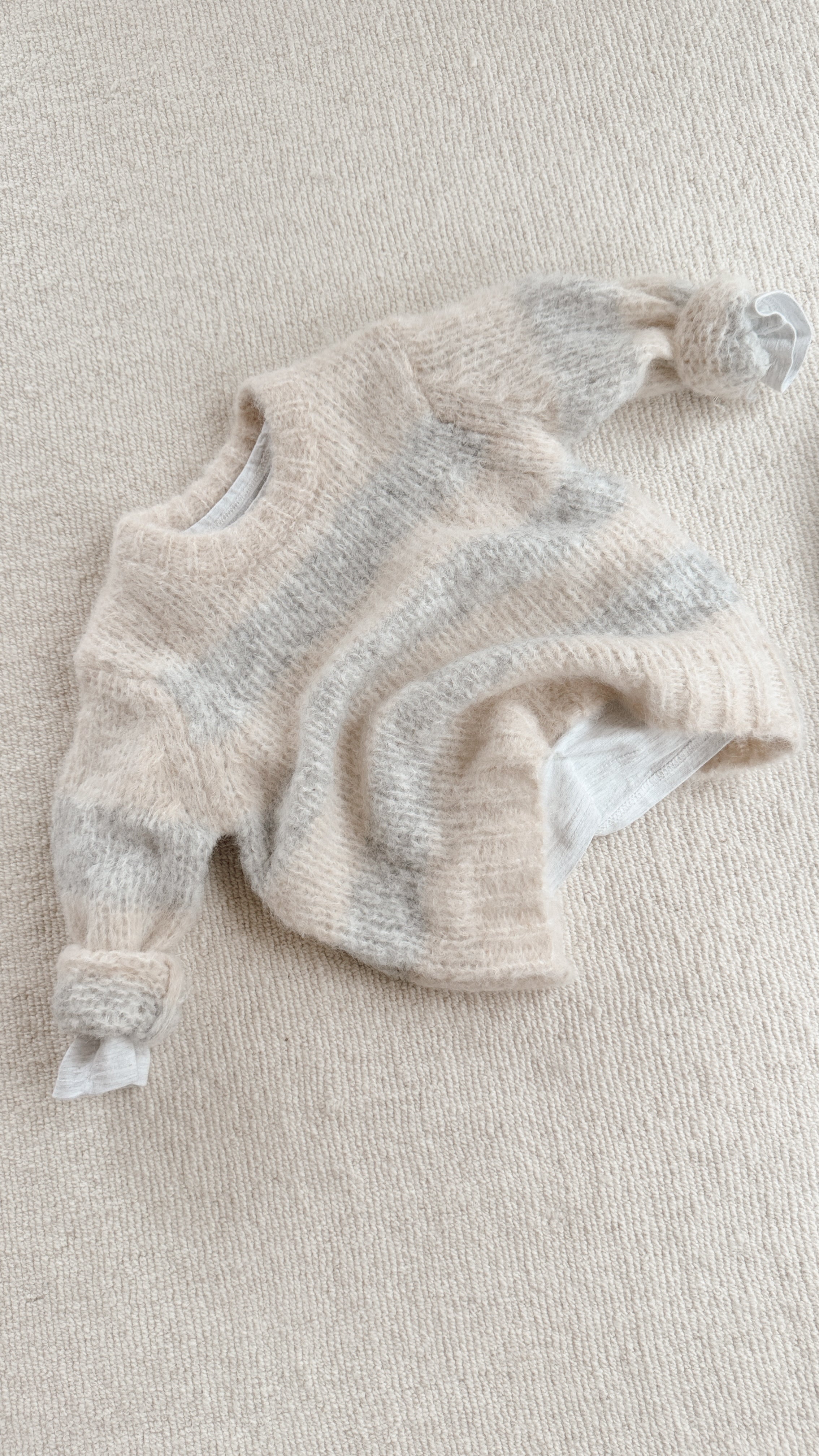 Pull Basile - écru et gris