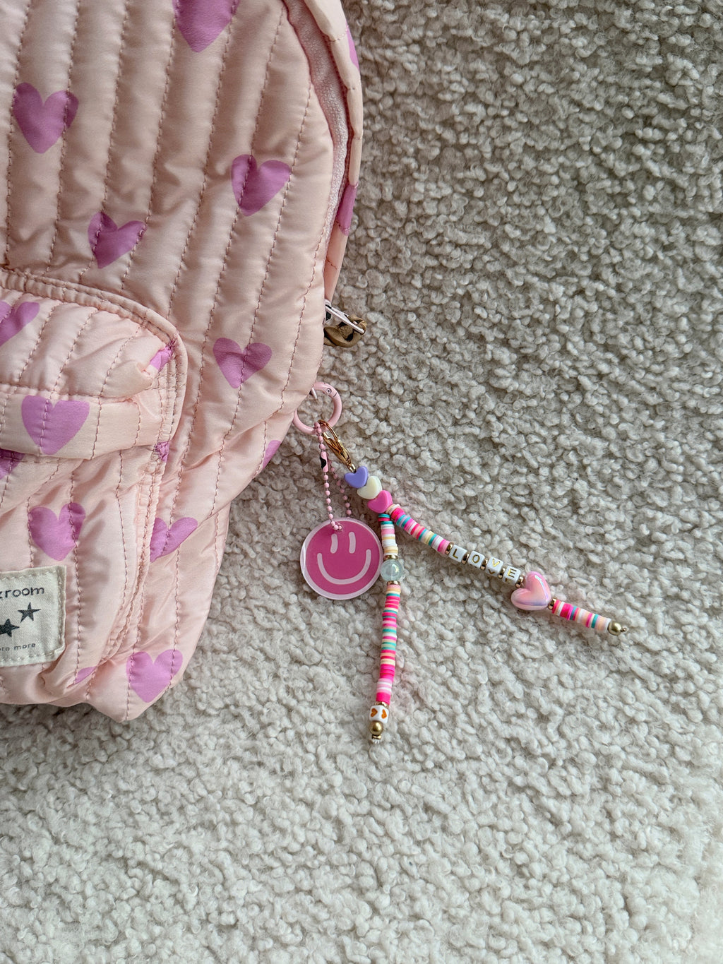 Porte-clé Smile - rose