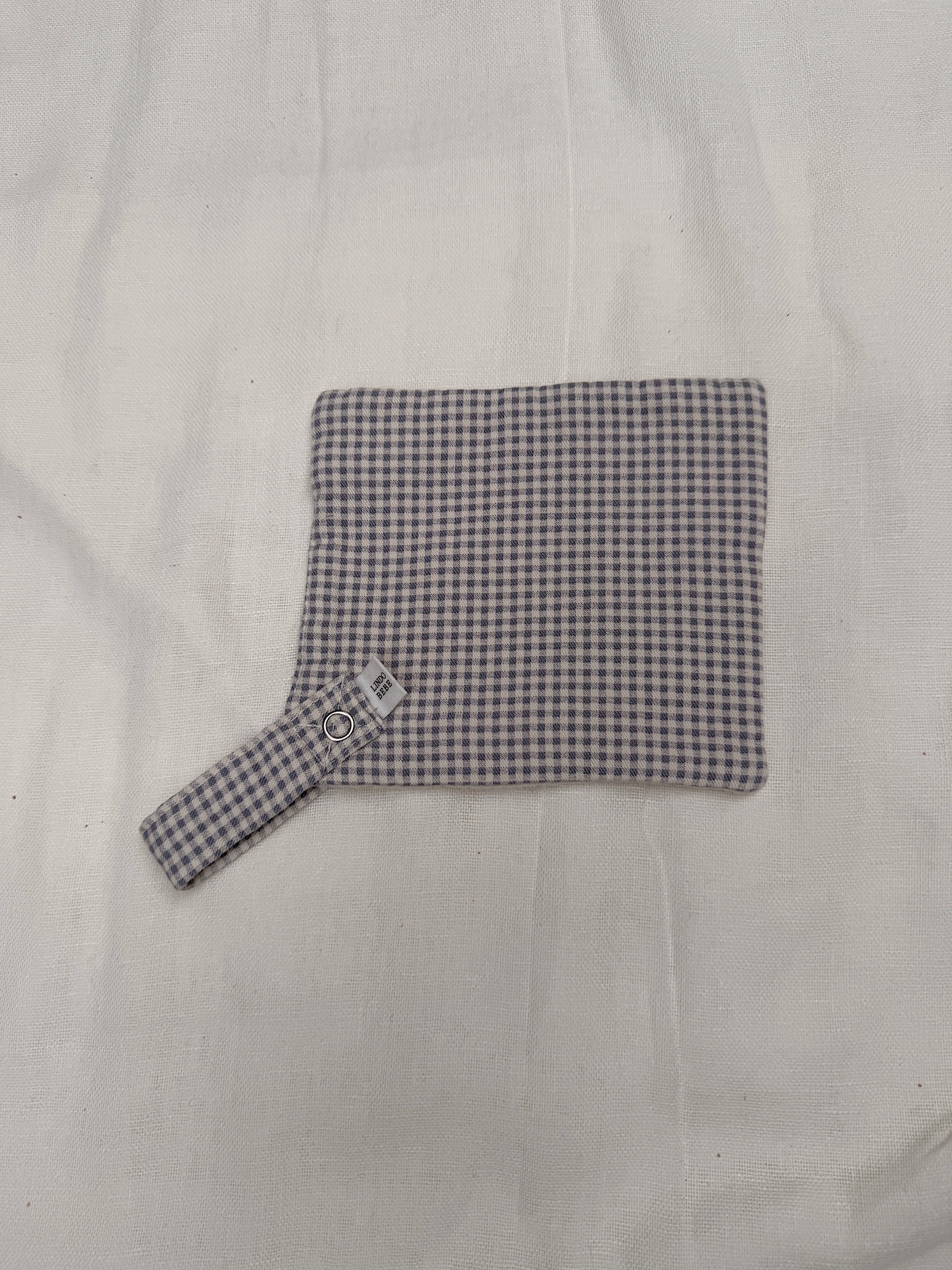 Attache tétine - bleu à motifs