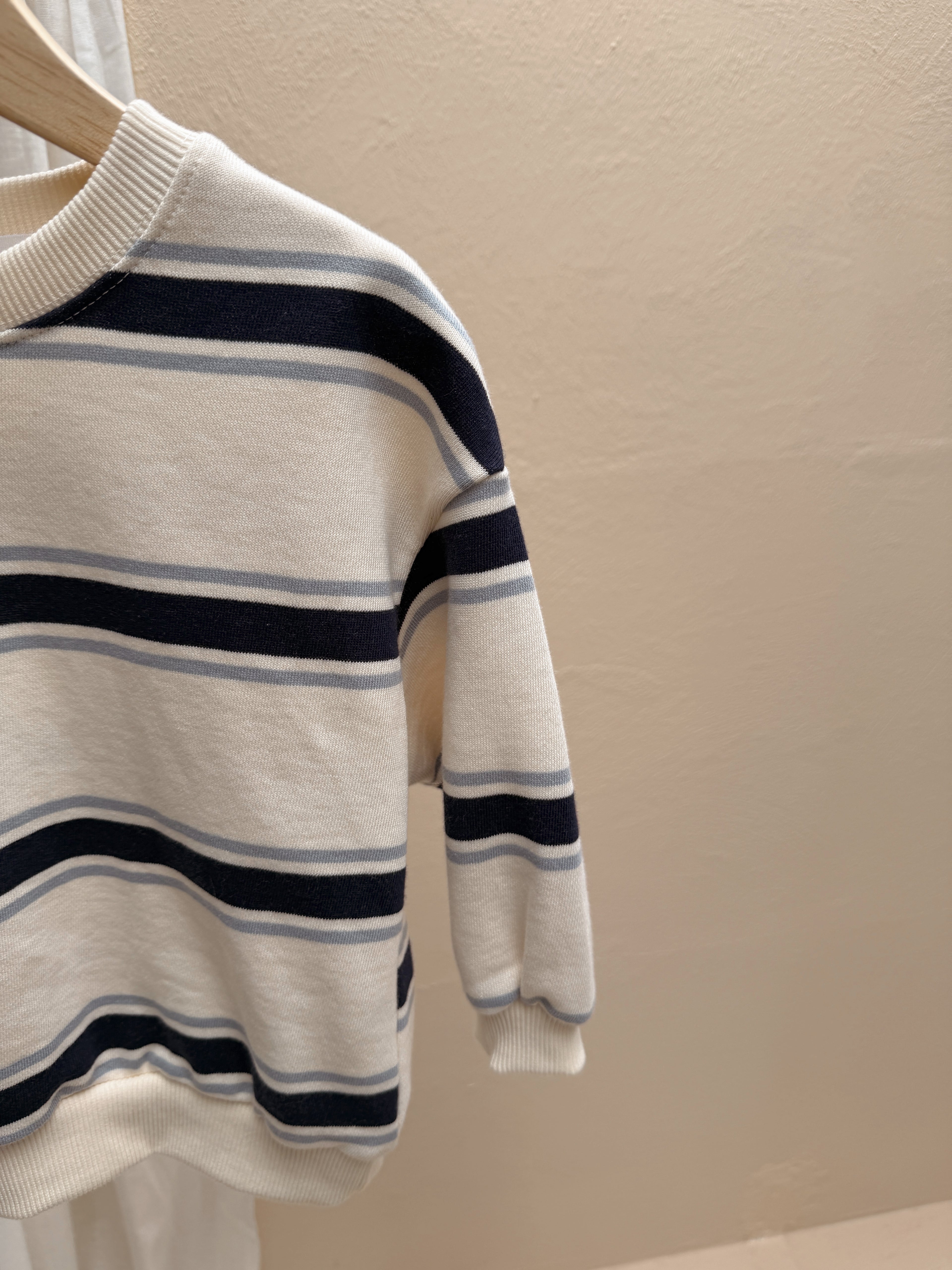 Pull Gaspard - écru à lignes