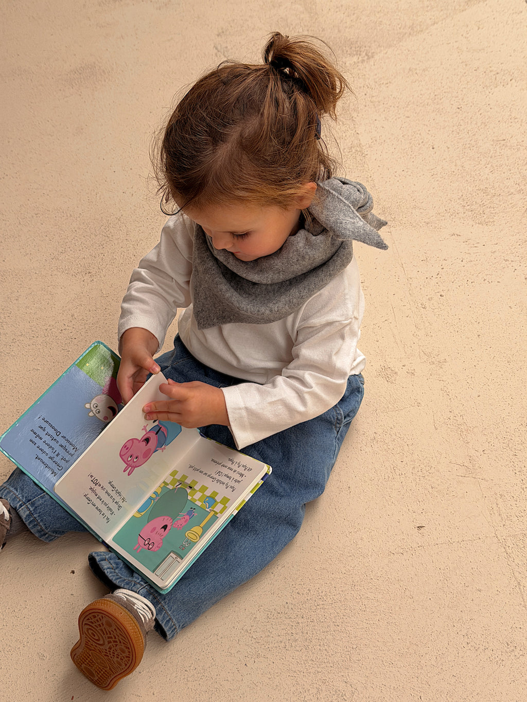 Foulard Dely - gris clair