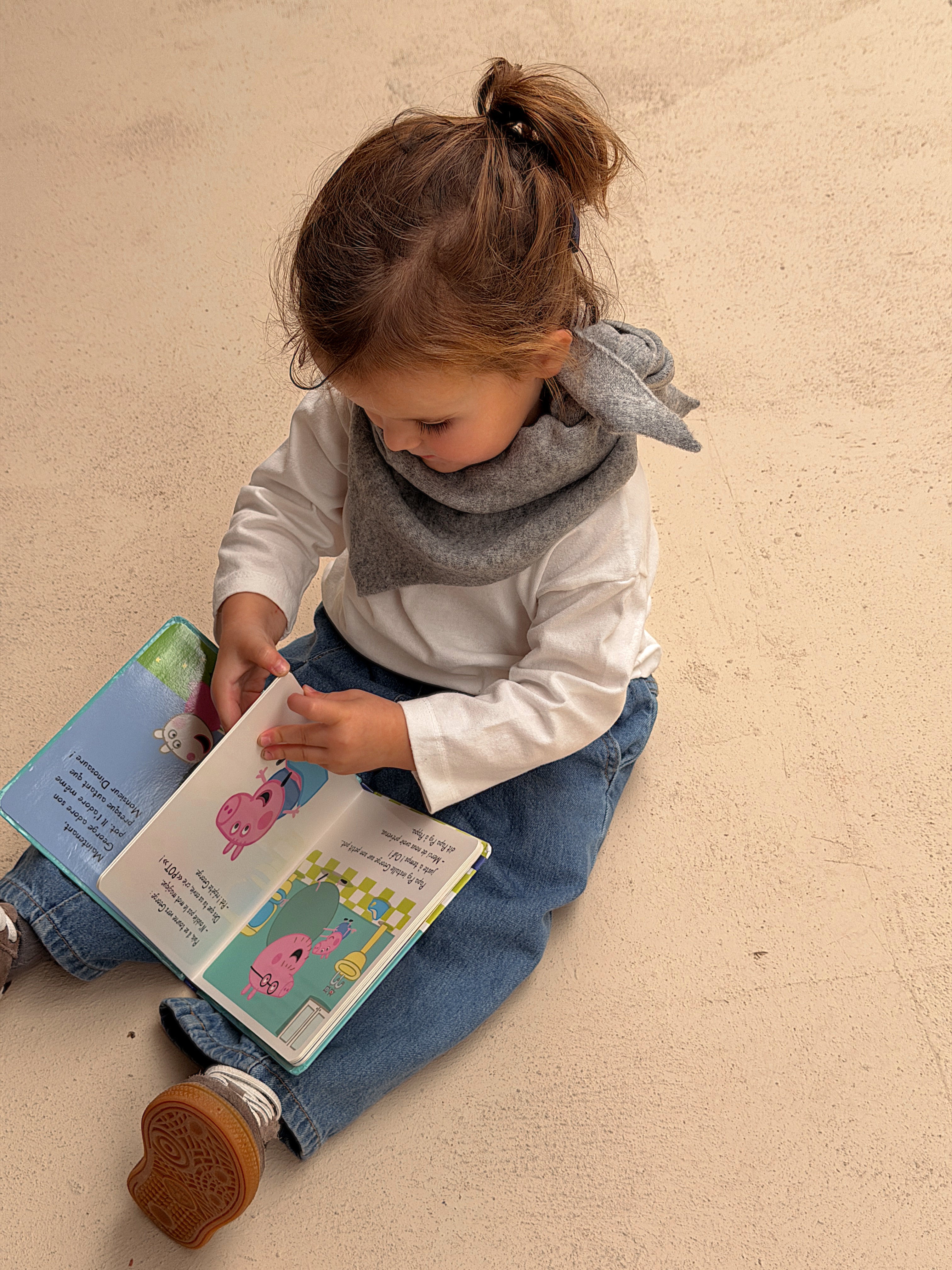 Foulard Dely - gris clair