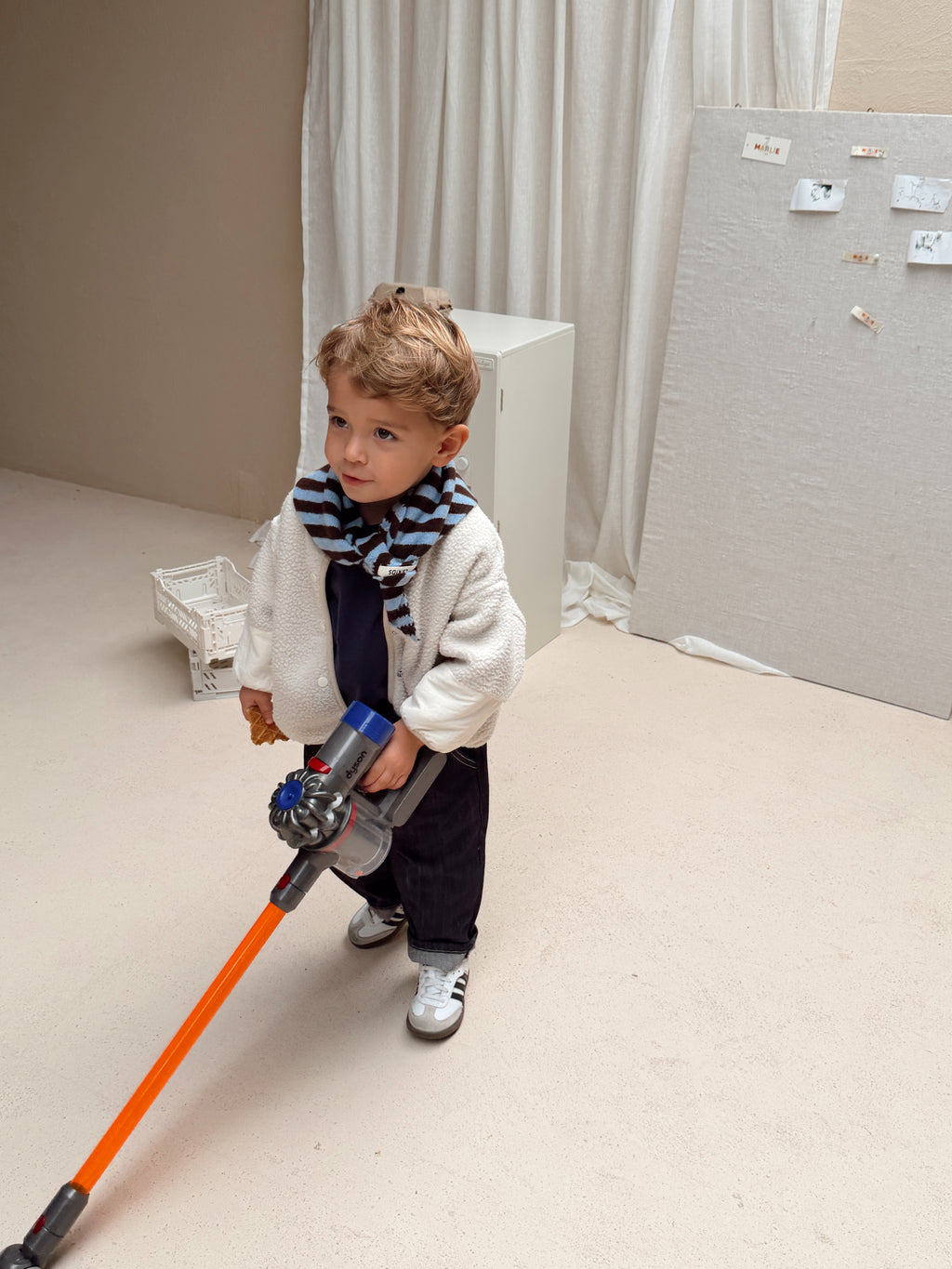 Foulard Raoul - bleu et brun