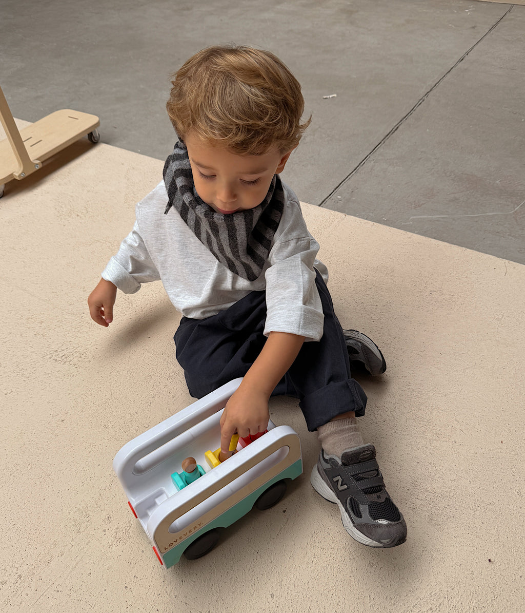 Foulard Raoul - gris foncé et gris clair