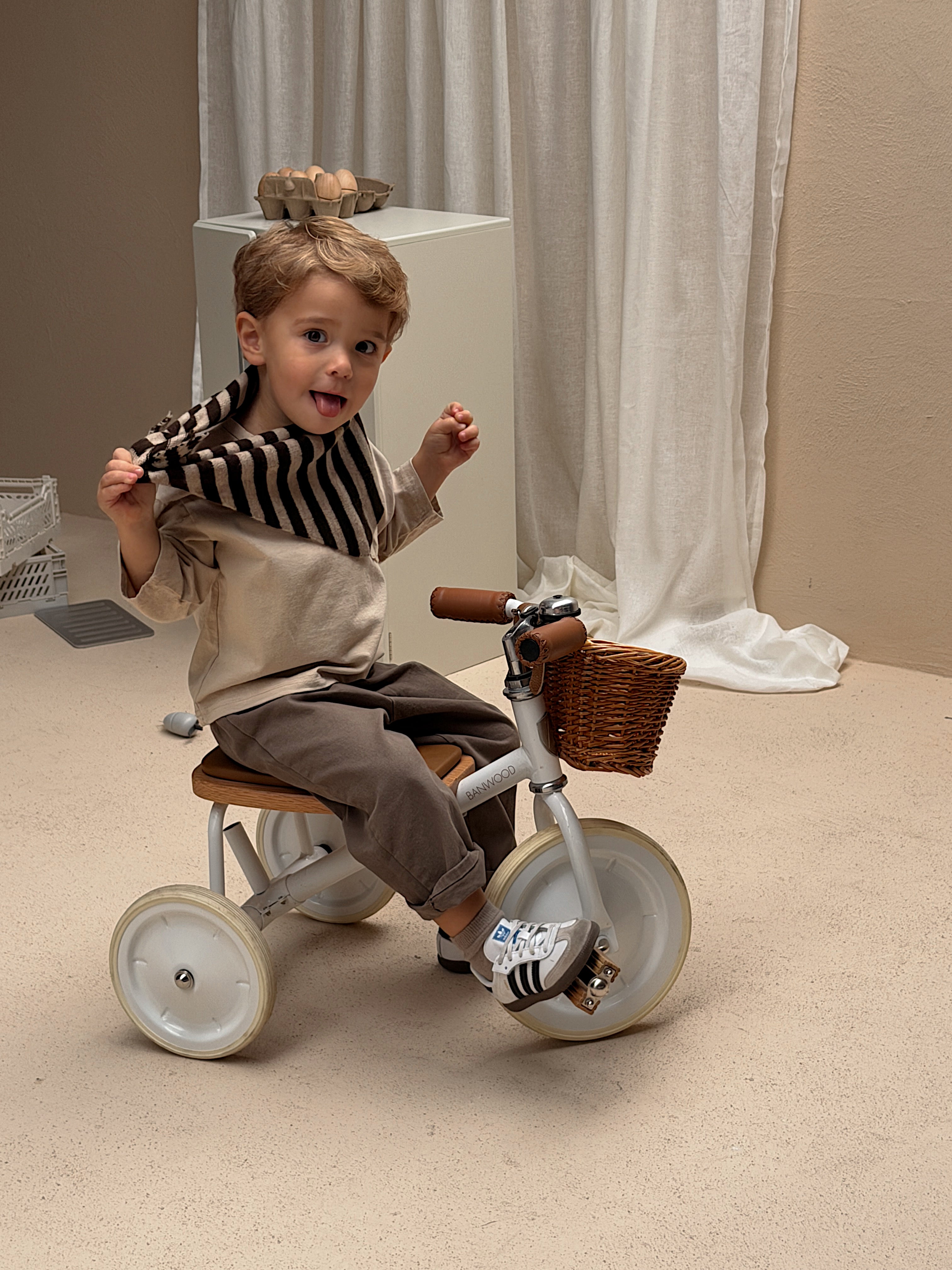 Foulard Raoul - beige et brun