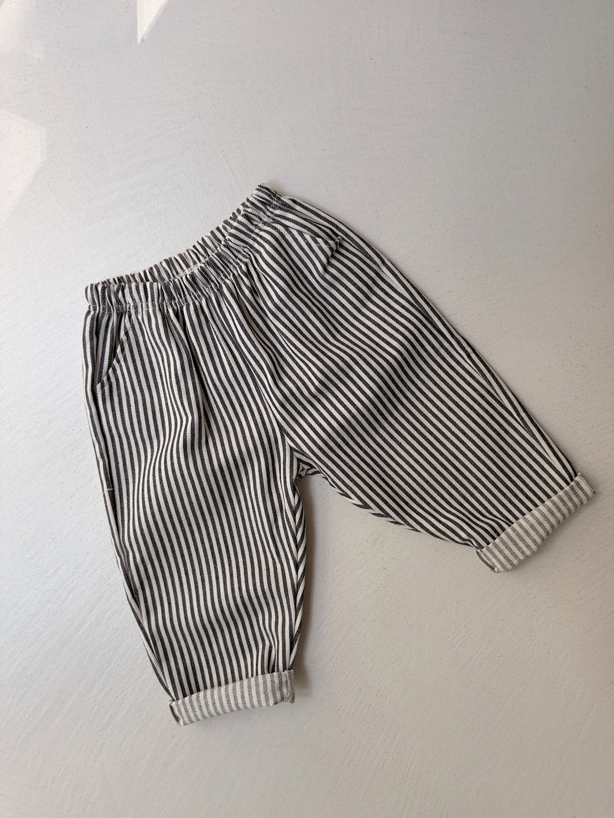 Pantalon Artus - noir et écru ligné