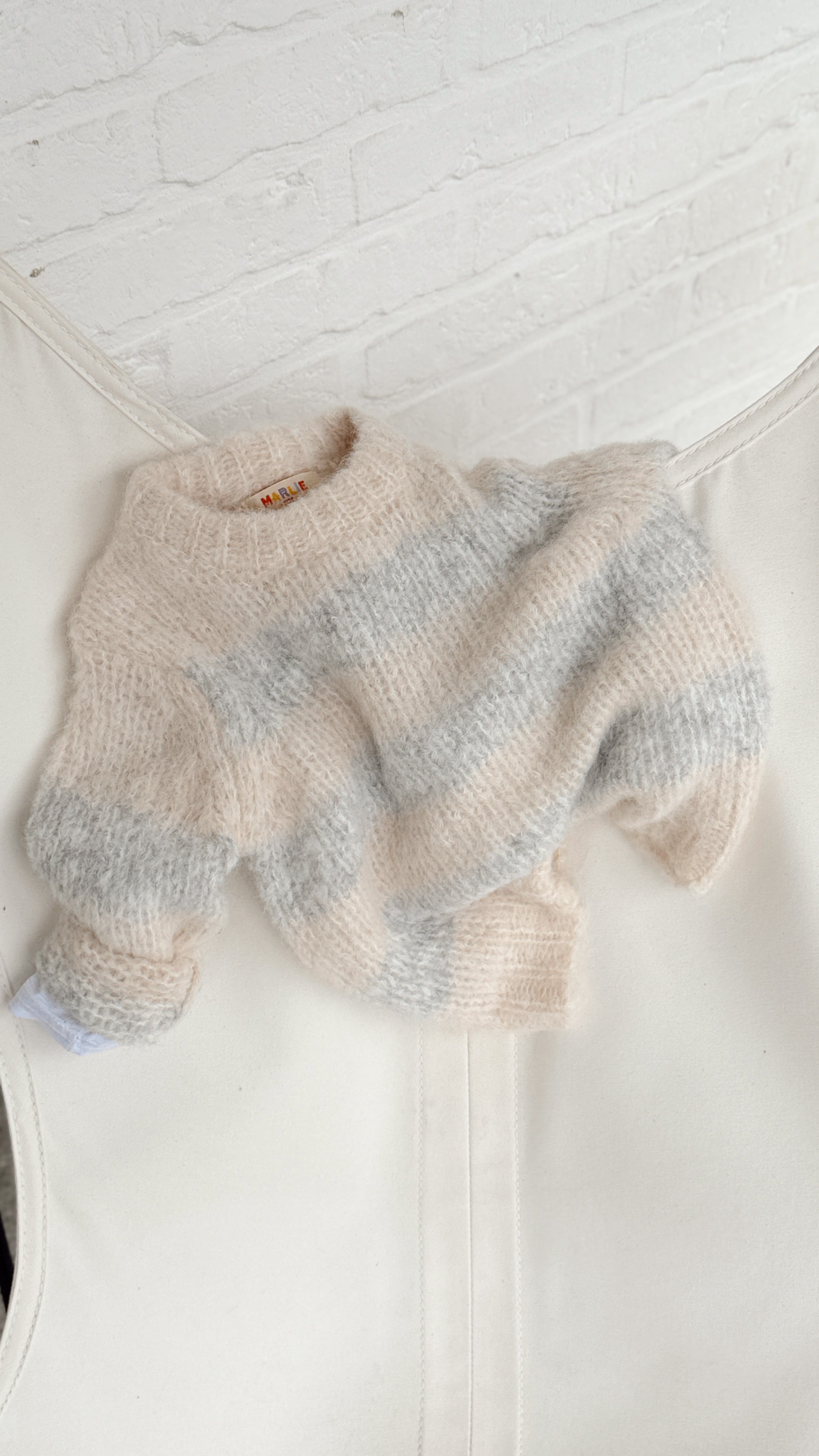 Pull Basile - écru et gris