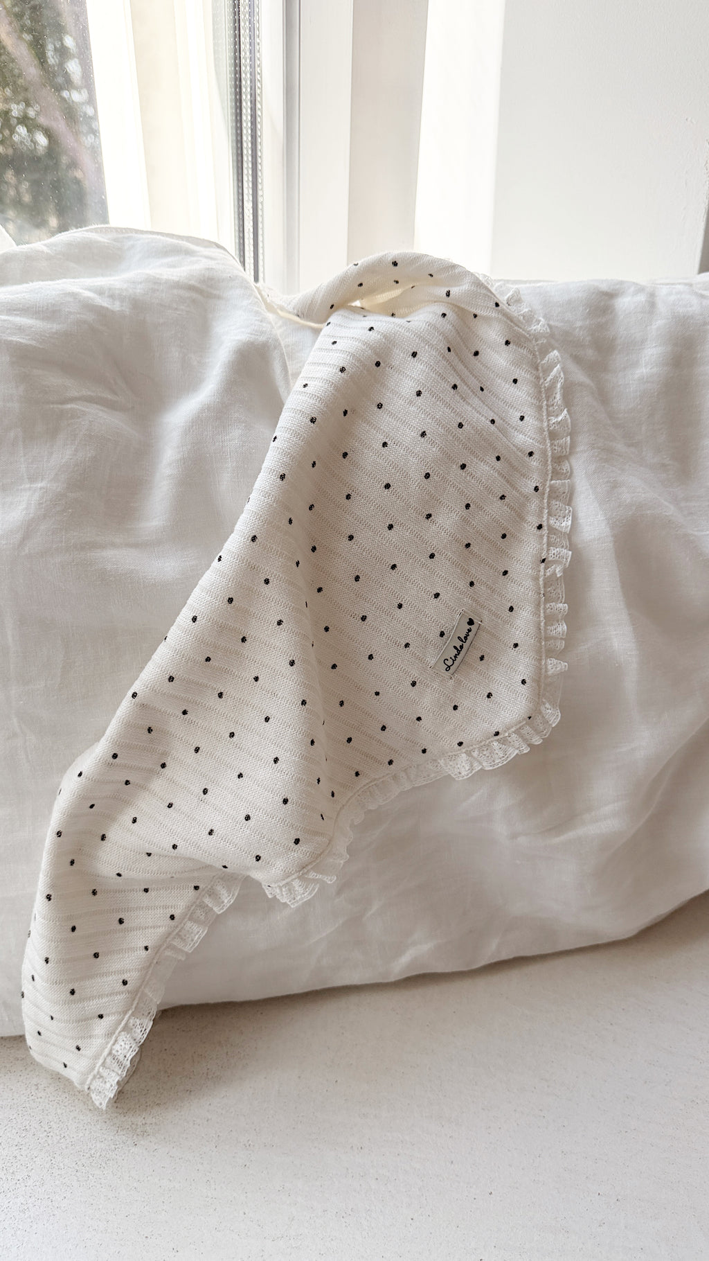 Foulard Alicia- blanc à pois