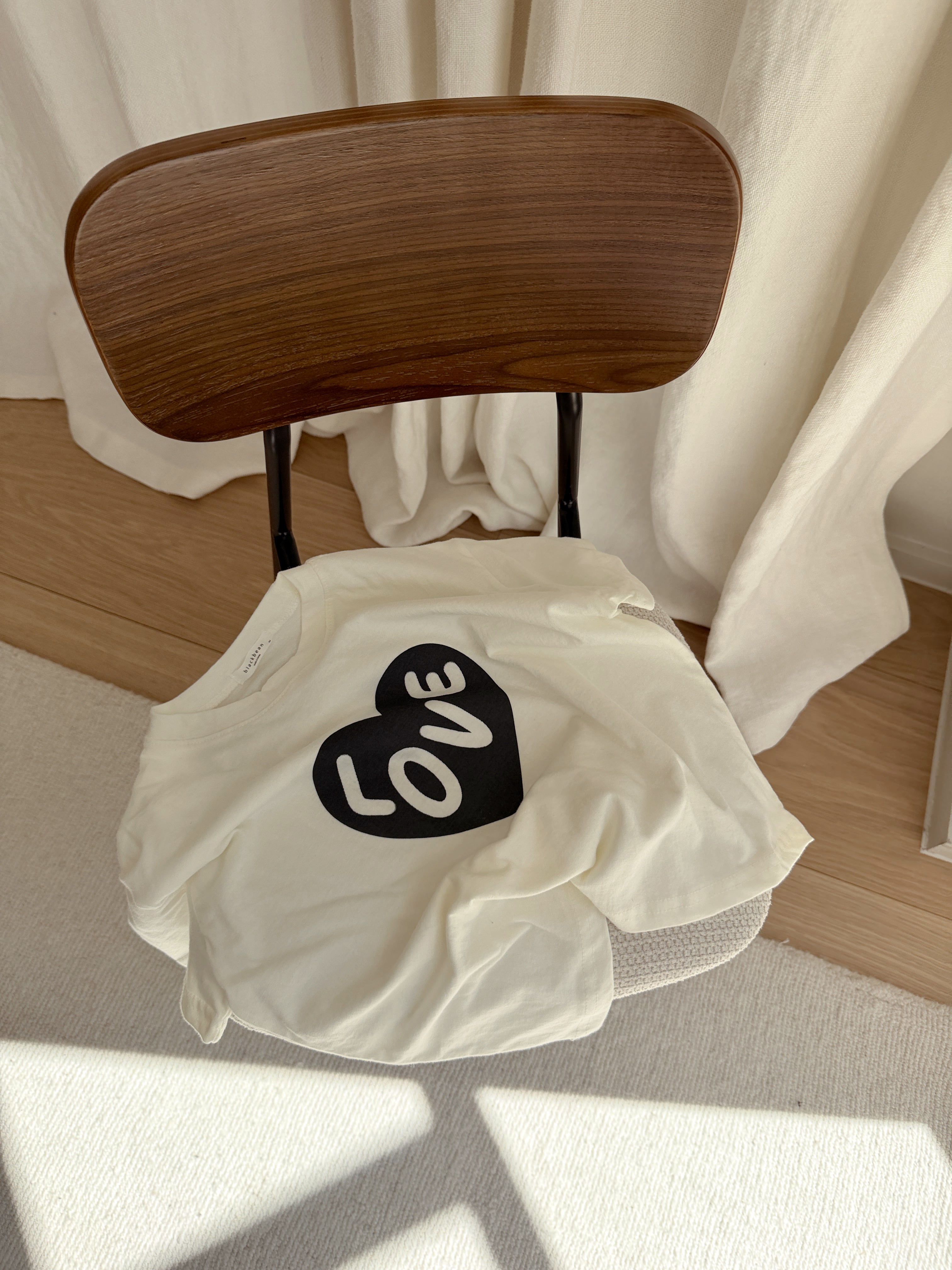 T-shirt Love - écru