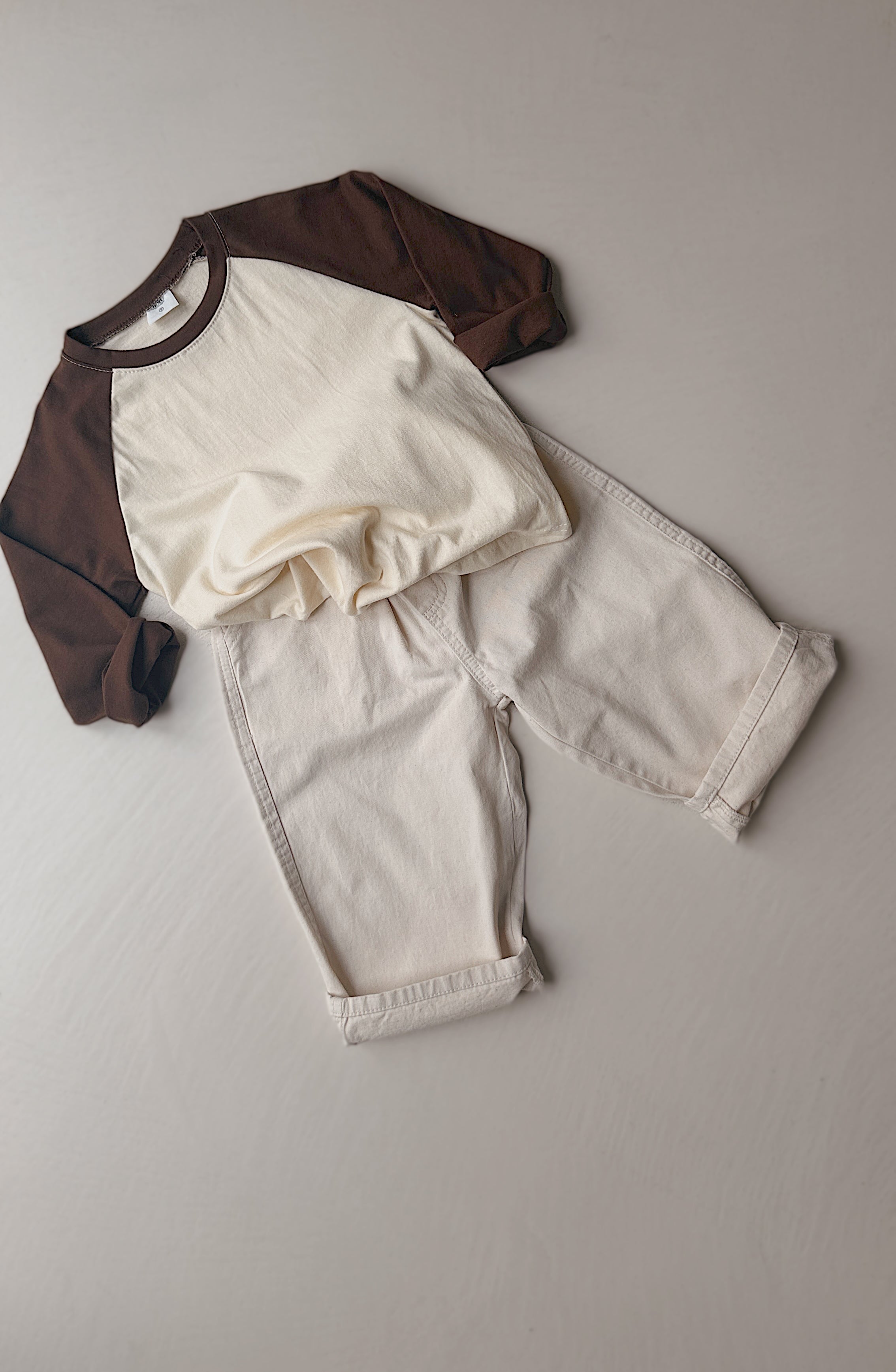 T-shirt Joe - écru et brun