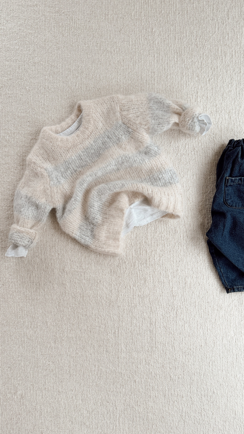 Pull Basile - écru et gris