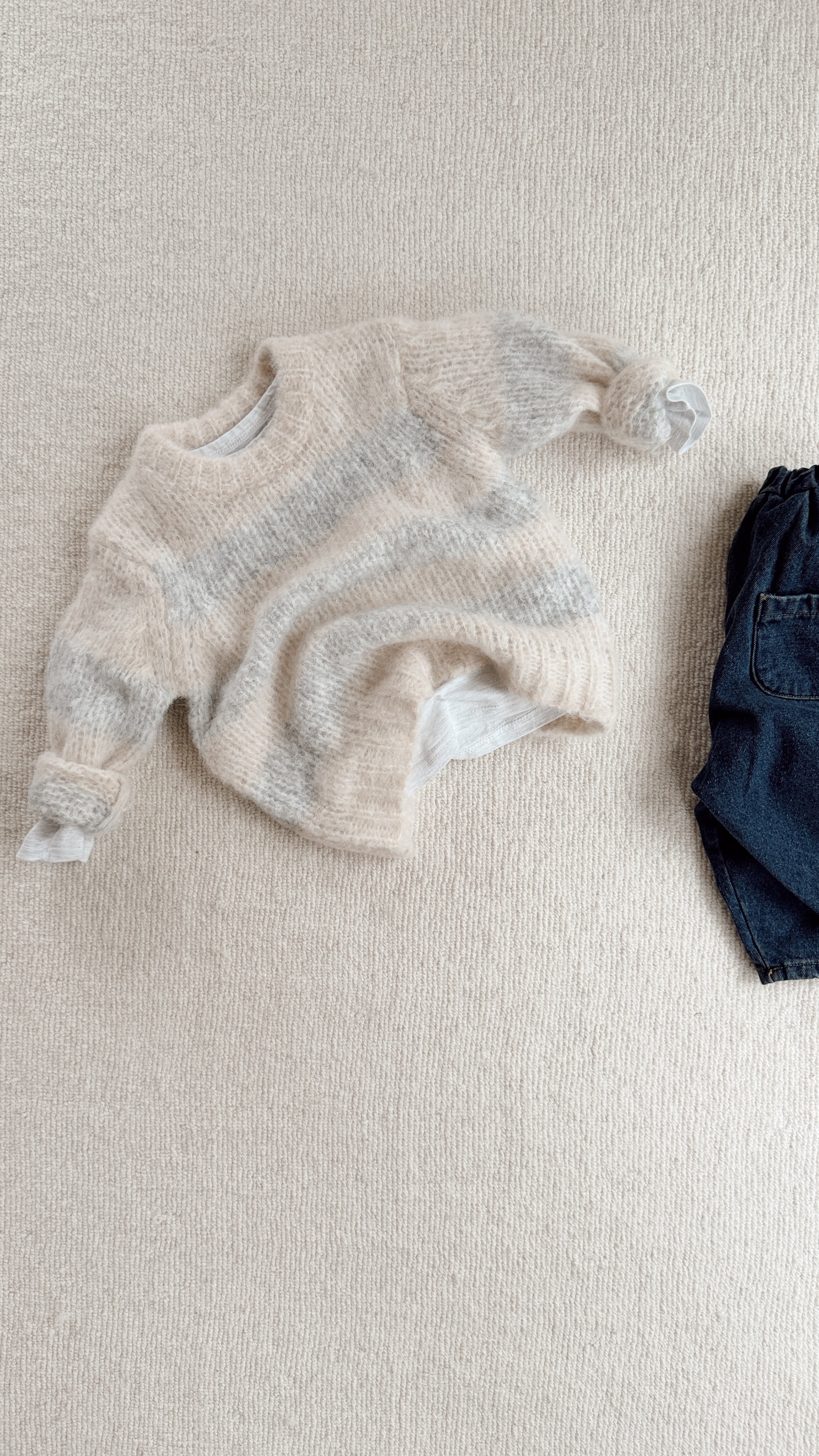 Pull Basile - écru et gris