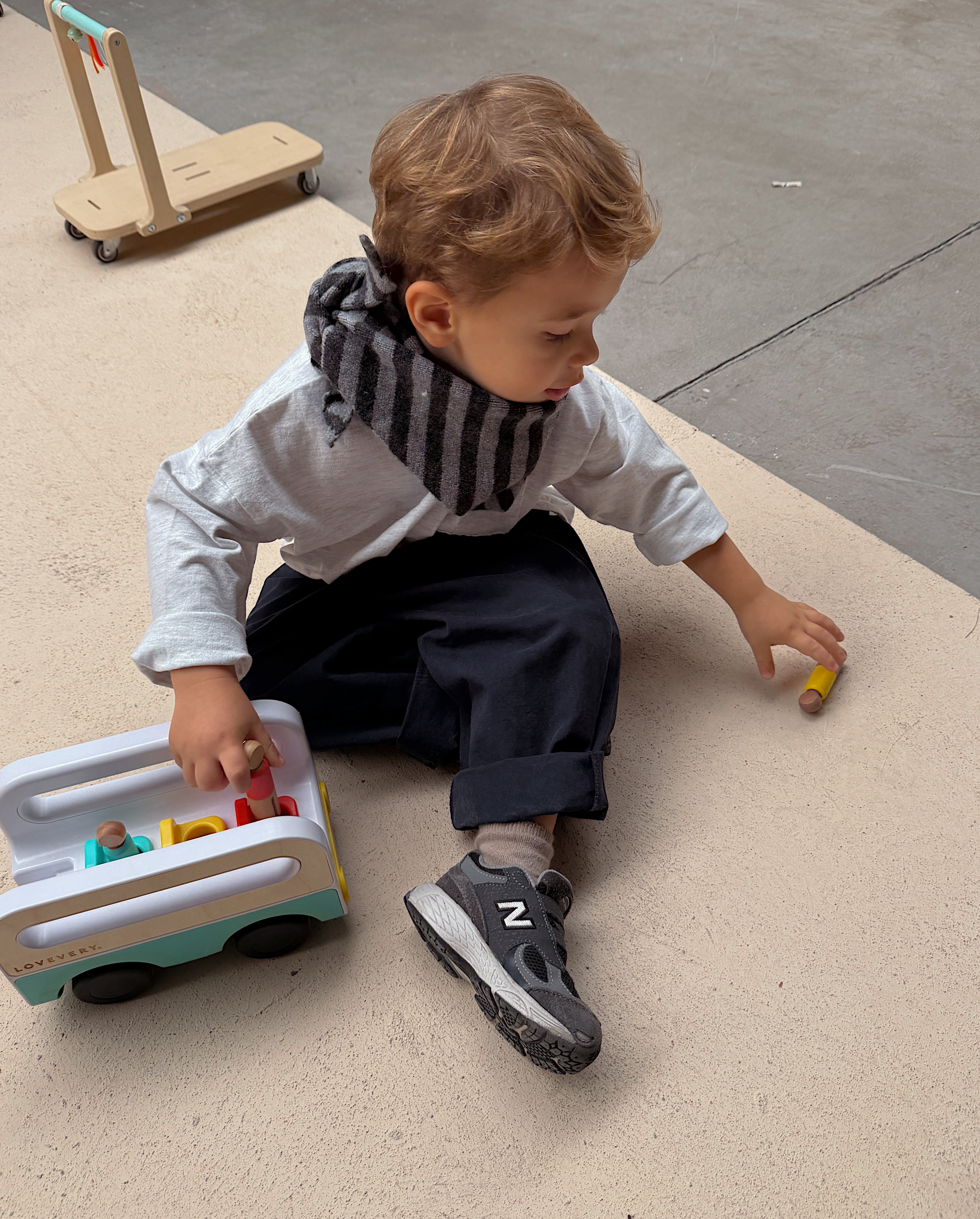 Foulard Raoul - gris foncé et gris clair