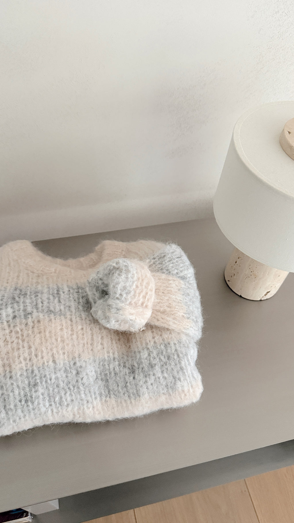 Pull Basile - écru et gris