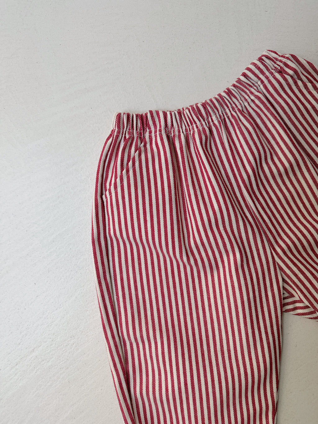Pantalon Artus - rouge et écru ligné