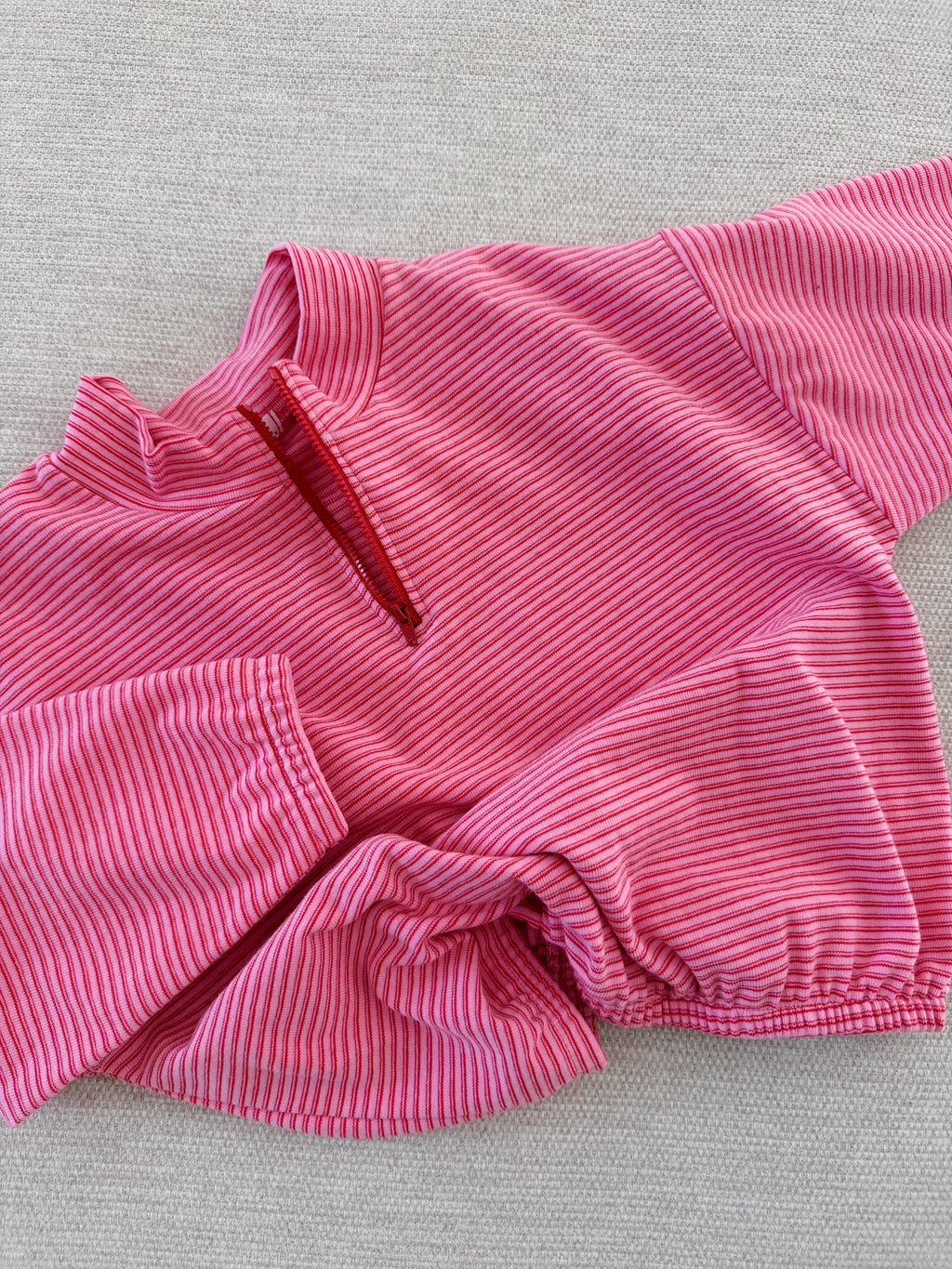 Sweat Elian - ligné rose
