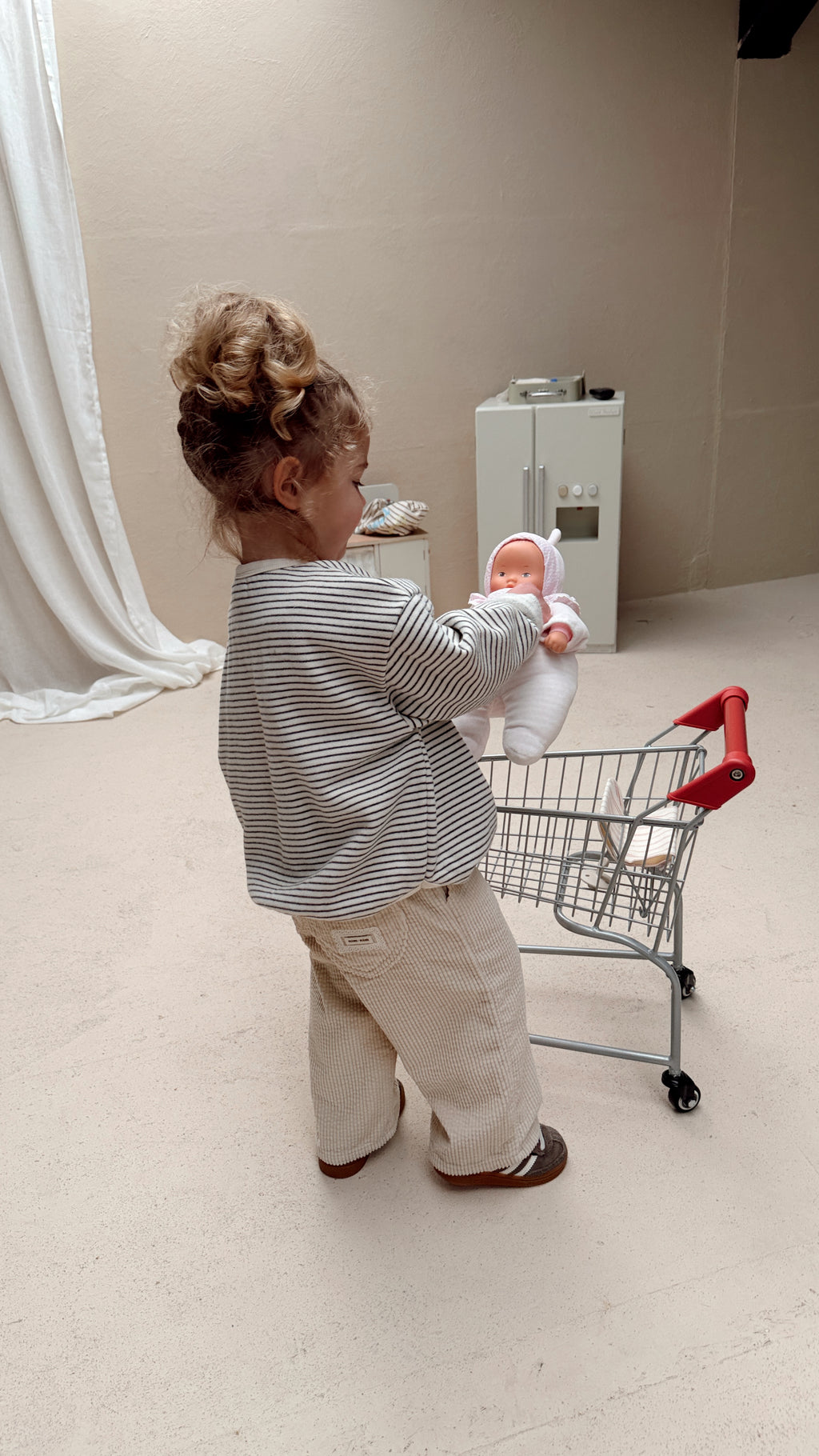 Pull Cleo - écru et bleu