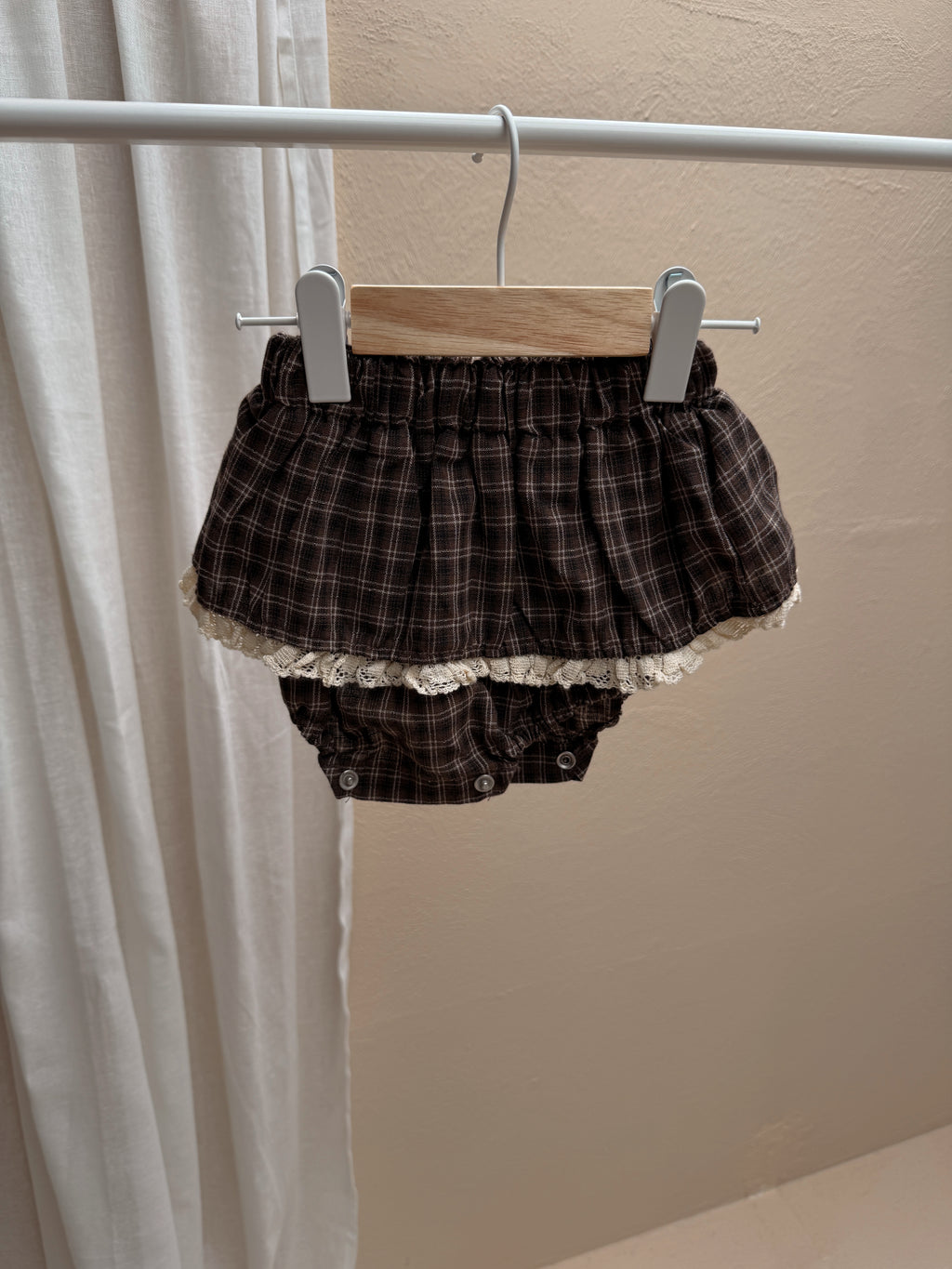 Jupe-culotte Tessa - brun à carreaux