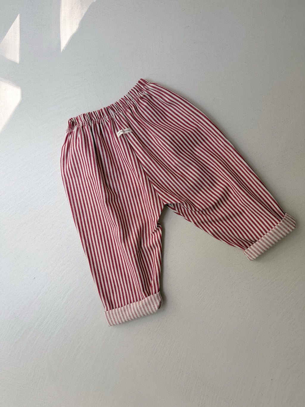 Pantalon Artus - rouge et écru ligné