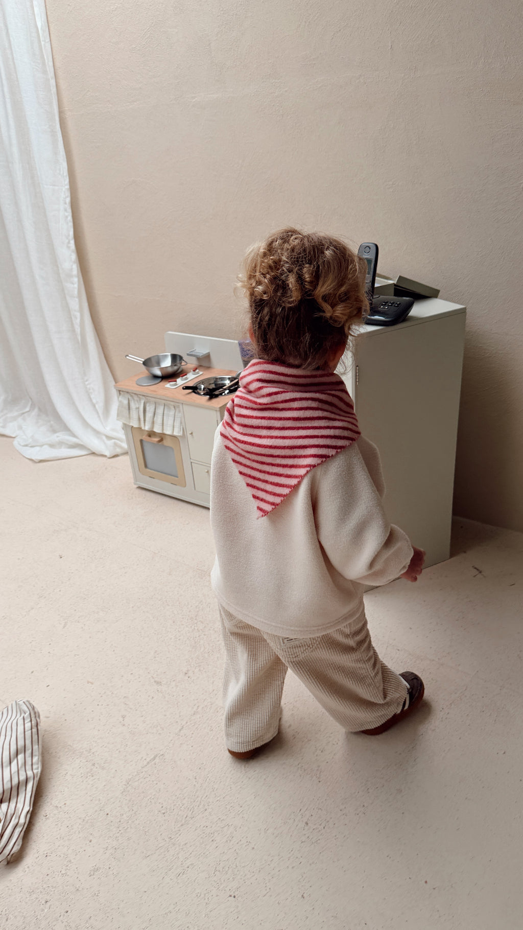 Stripy scarf - pink and red