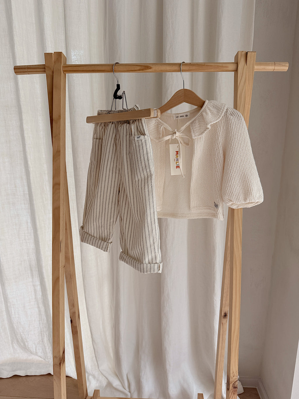 Trousers Sienna - ecru and black
