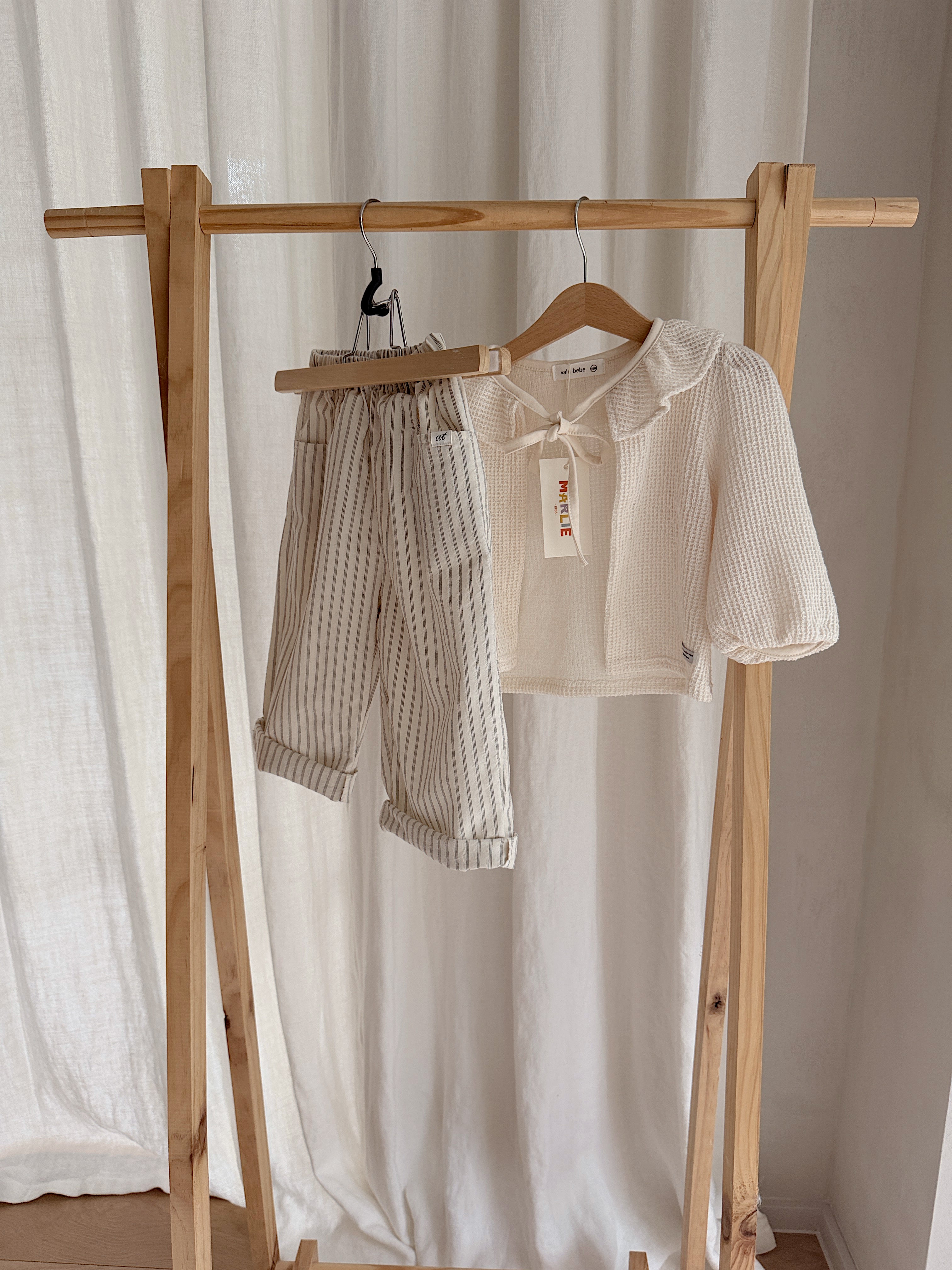Trousers Sienna - ecru and black