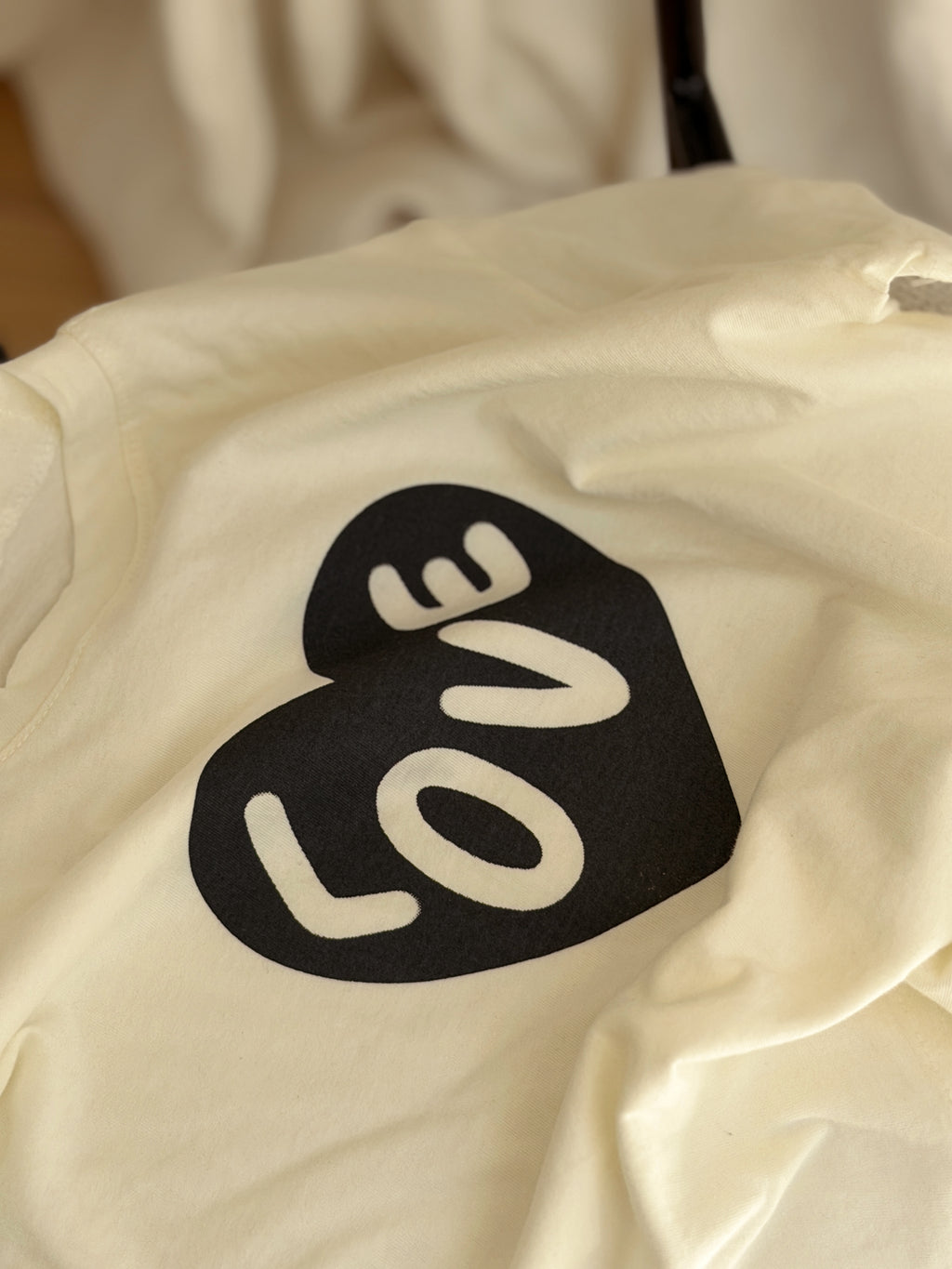 T-shirt Love - écru