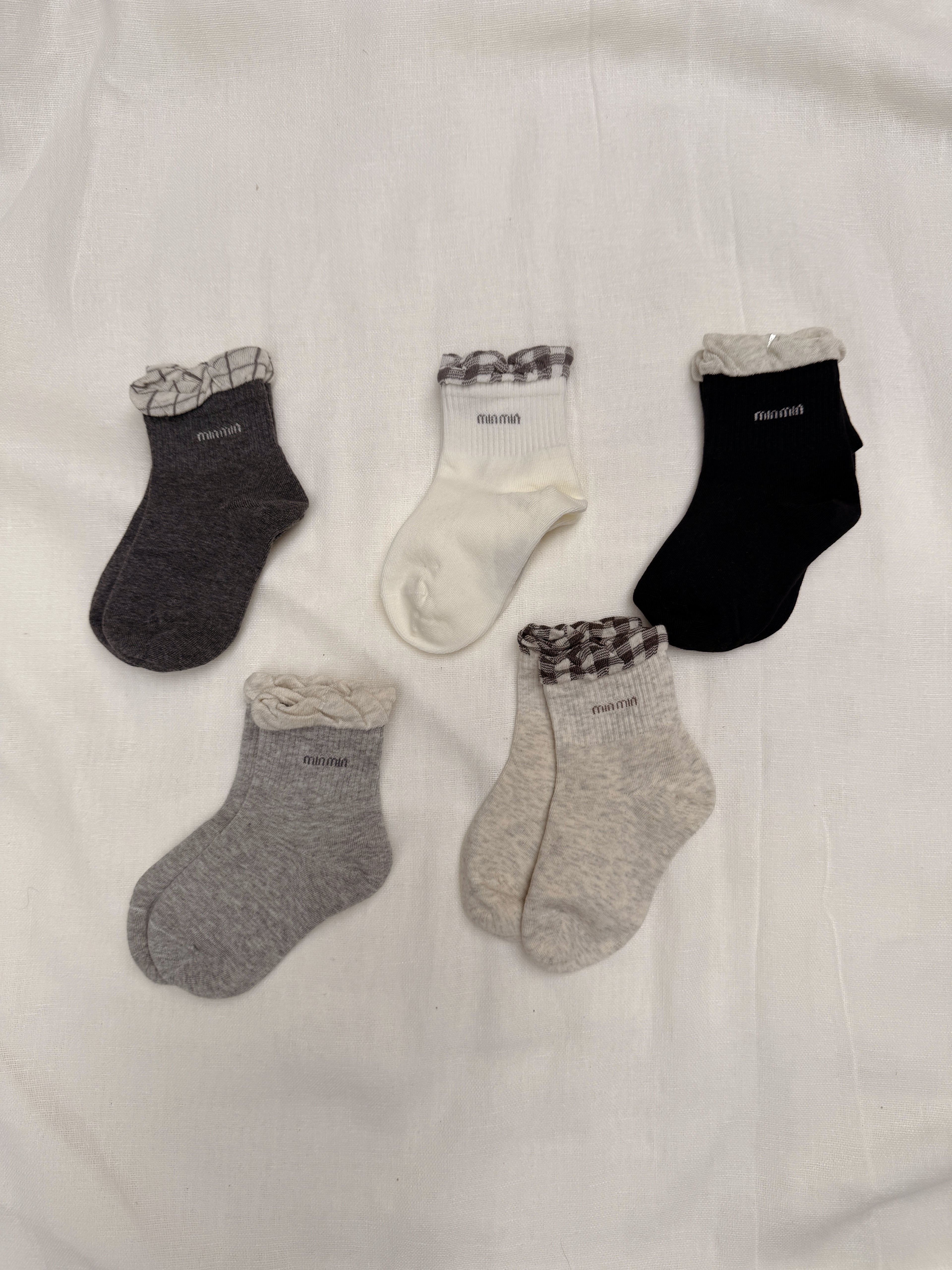 Chaussettes Billy - écrues et grises