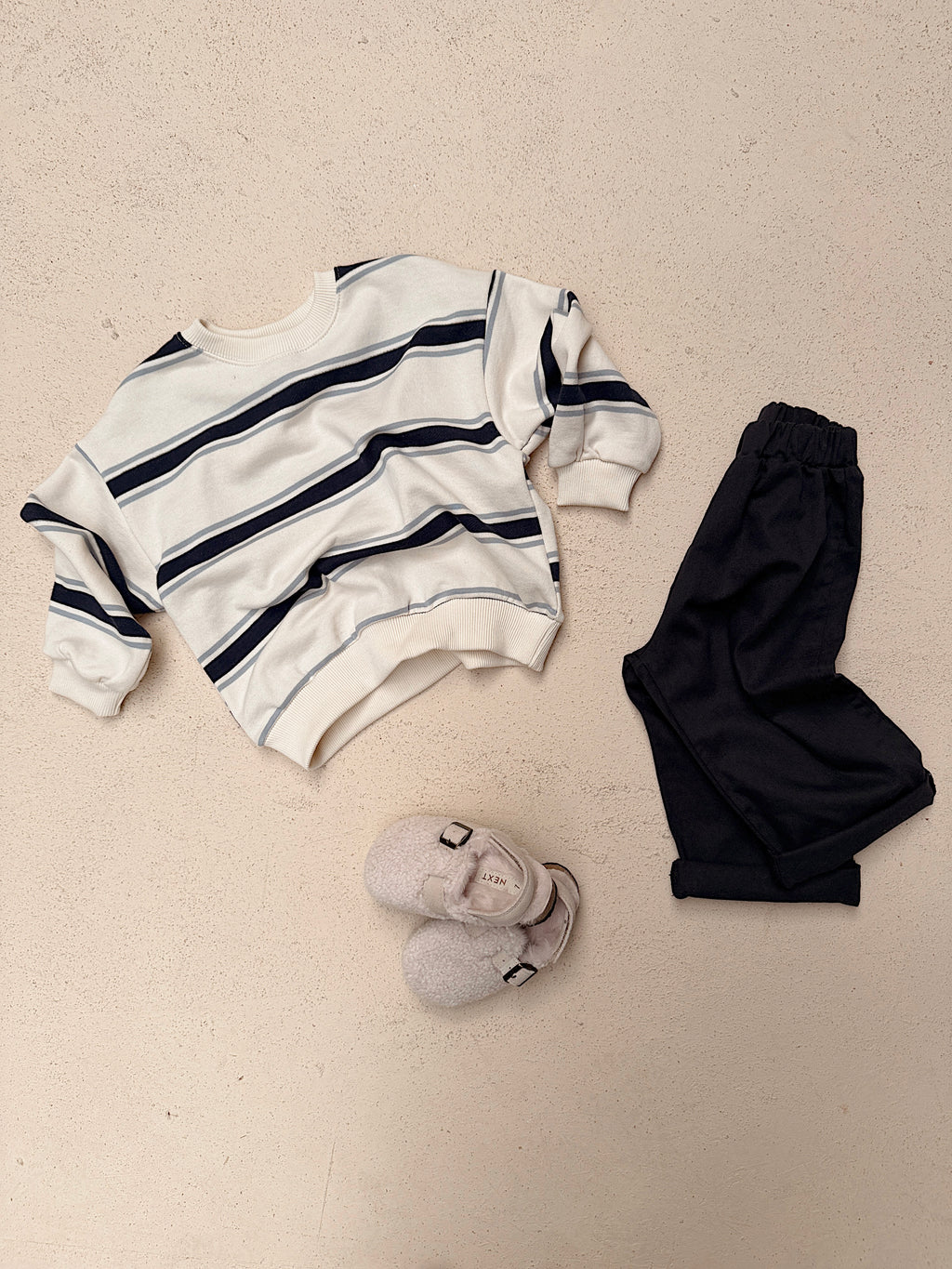 Pull Gaspard - écru à lignes