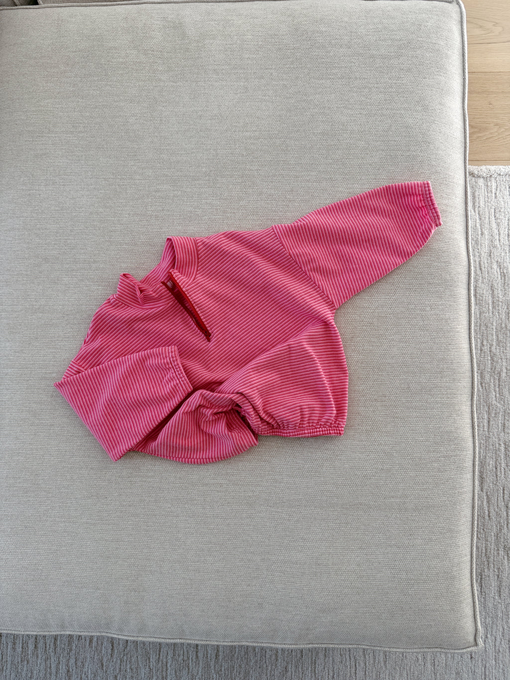 Sweat Elian - ligné rose