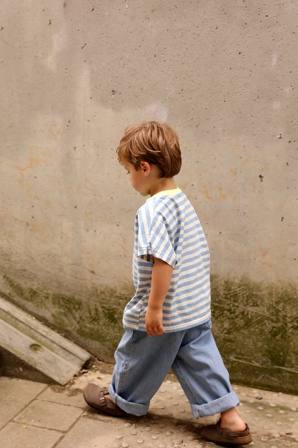 Sandro T-shirt - blue with stripes