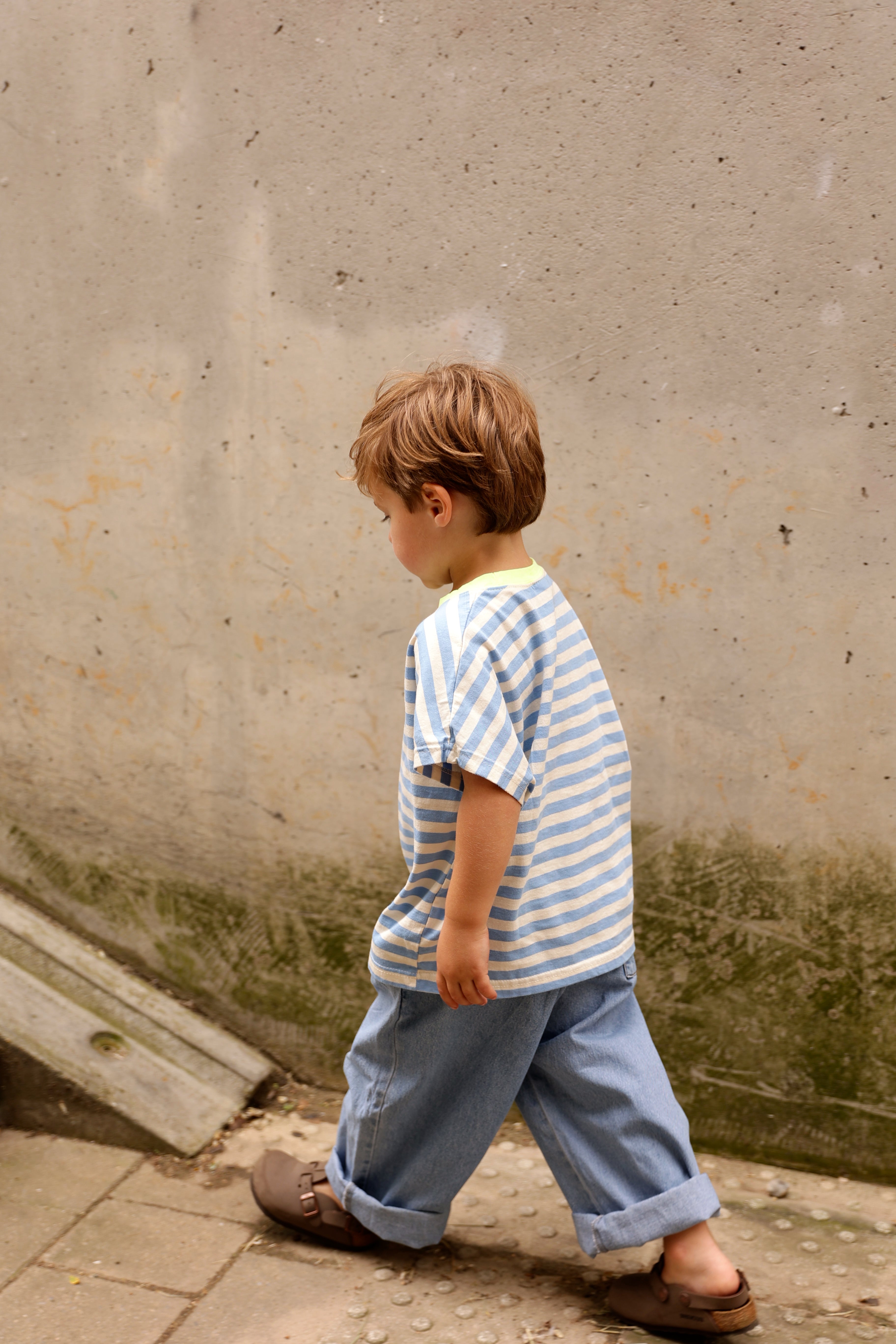 Sandro T-shirt - blue with stripes