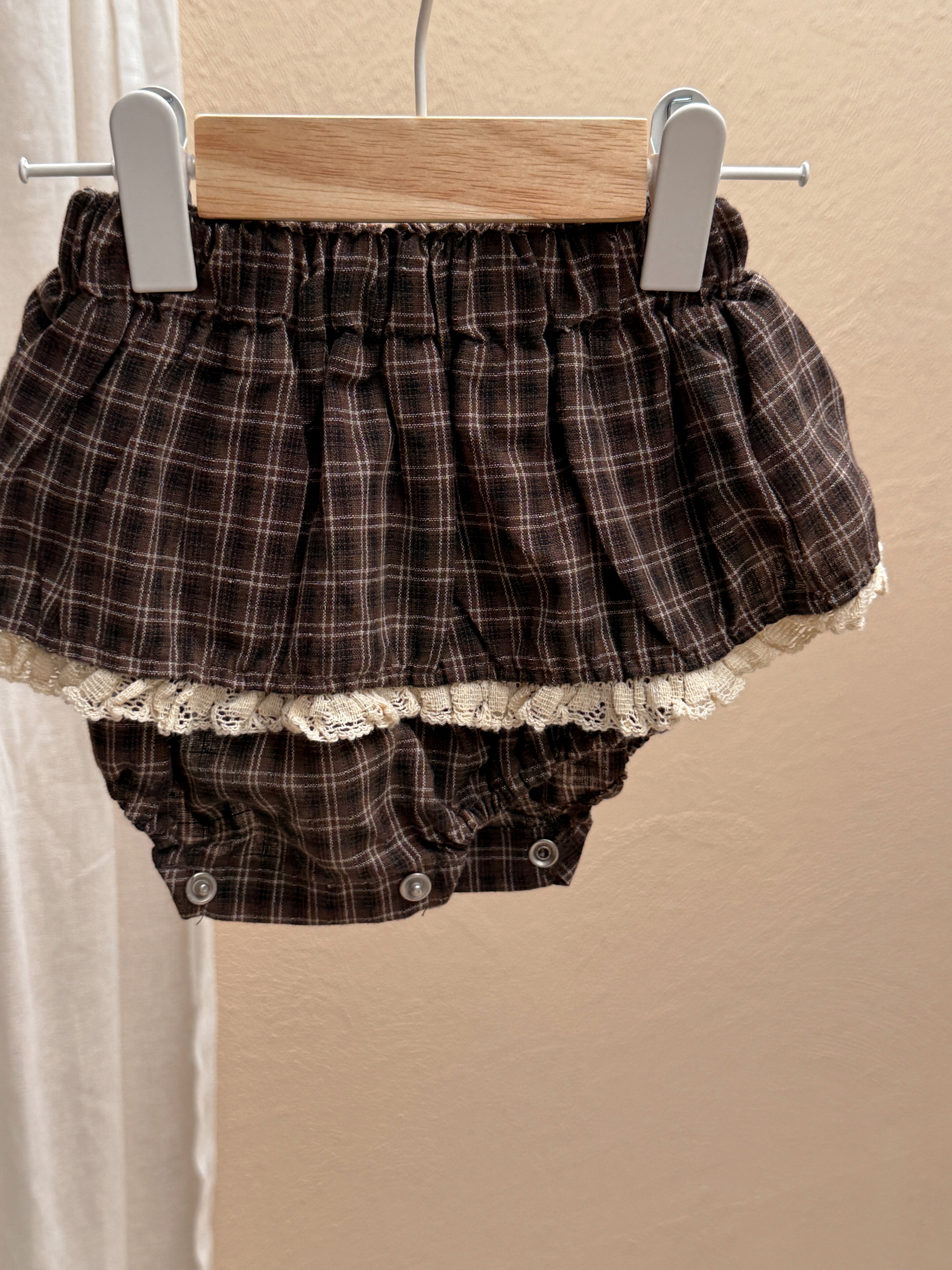 Jupe-culotte Tessa - brun à carreaux