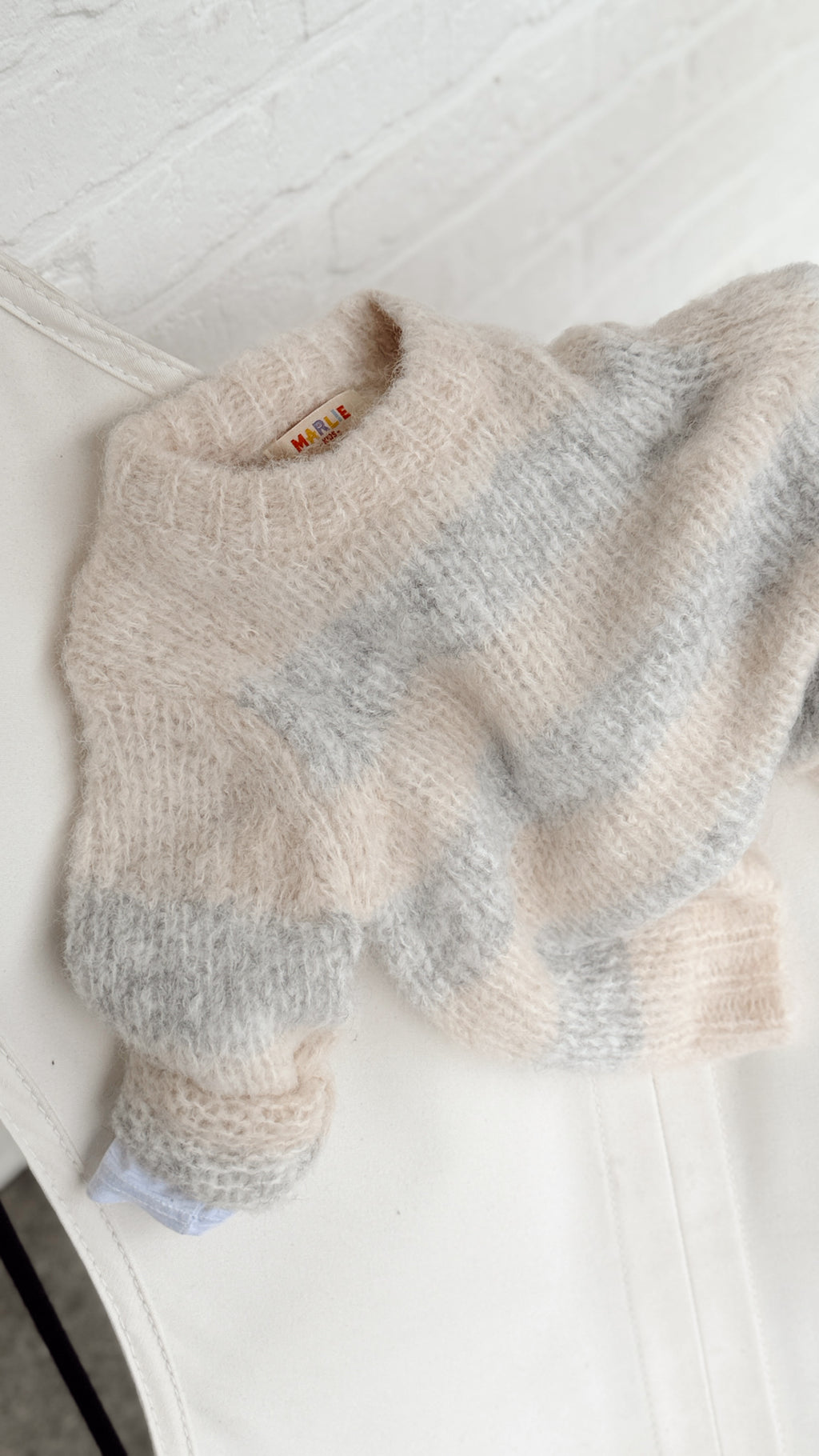 Pull Basile - écru et gris
