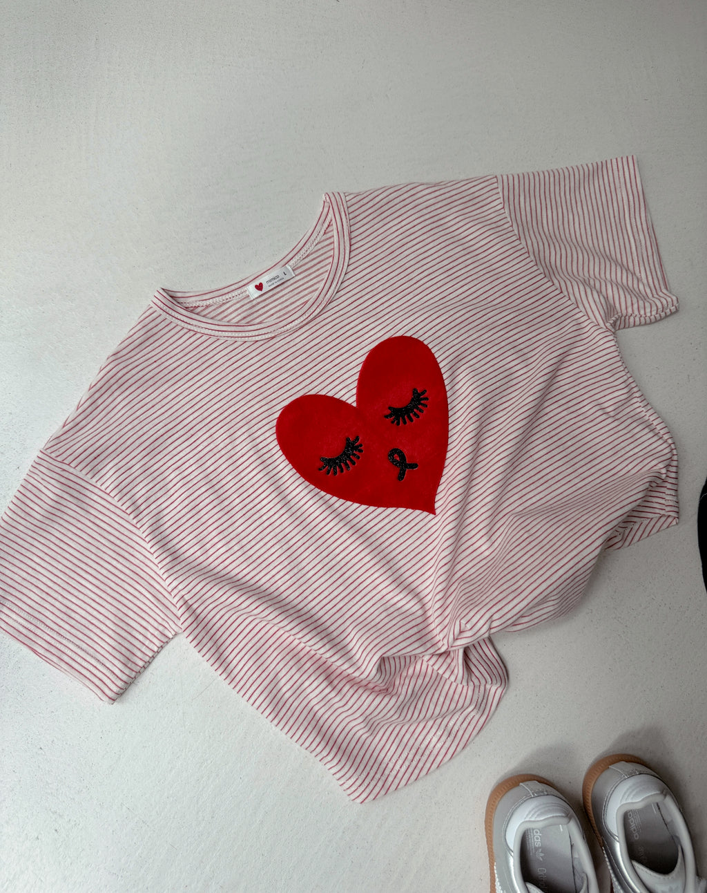 T-shirt Sia - ligné rouge et blanc
