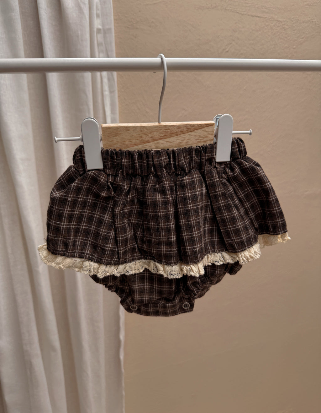 Jupe-culotte Tessa - brun à carreaux