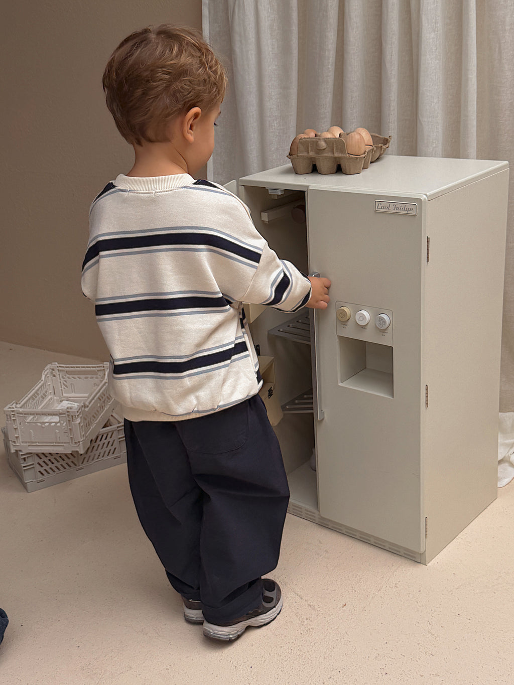 Pull Gaspard - écru à lignes