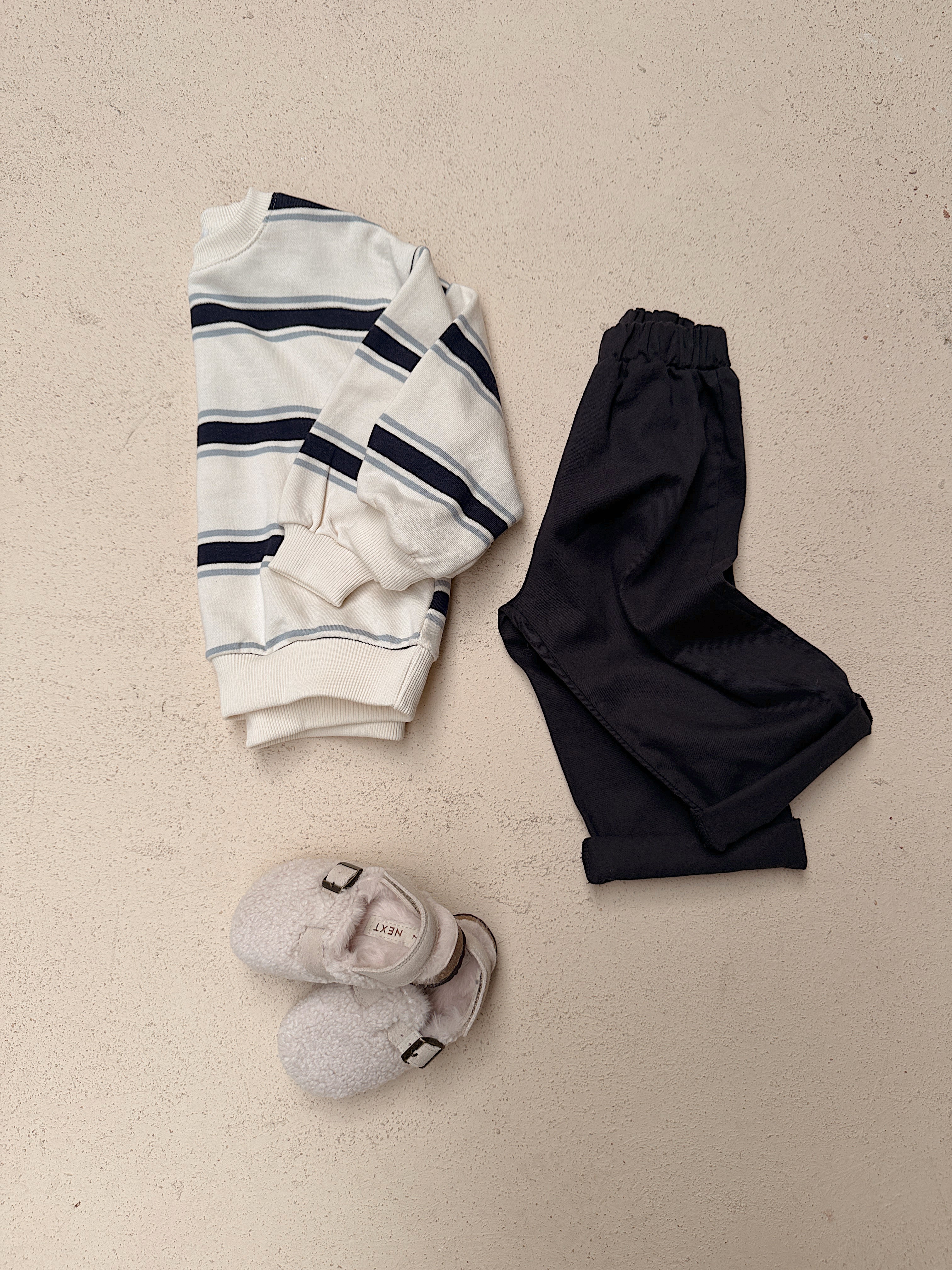 Pull Gaspard - écru à lignes