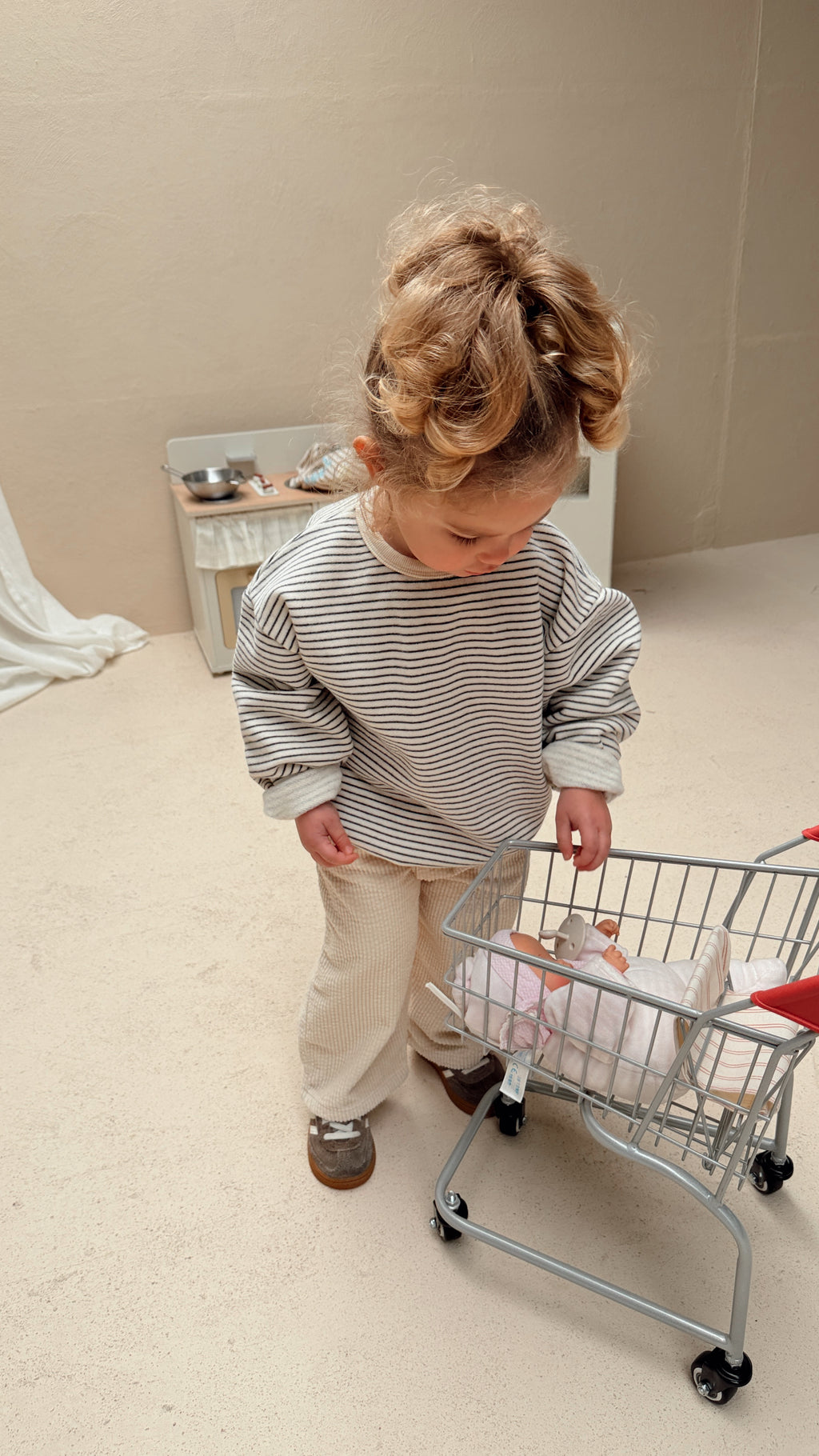 Pull Cleo - écru et bleu