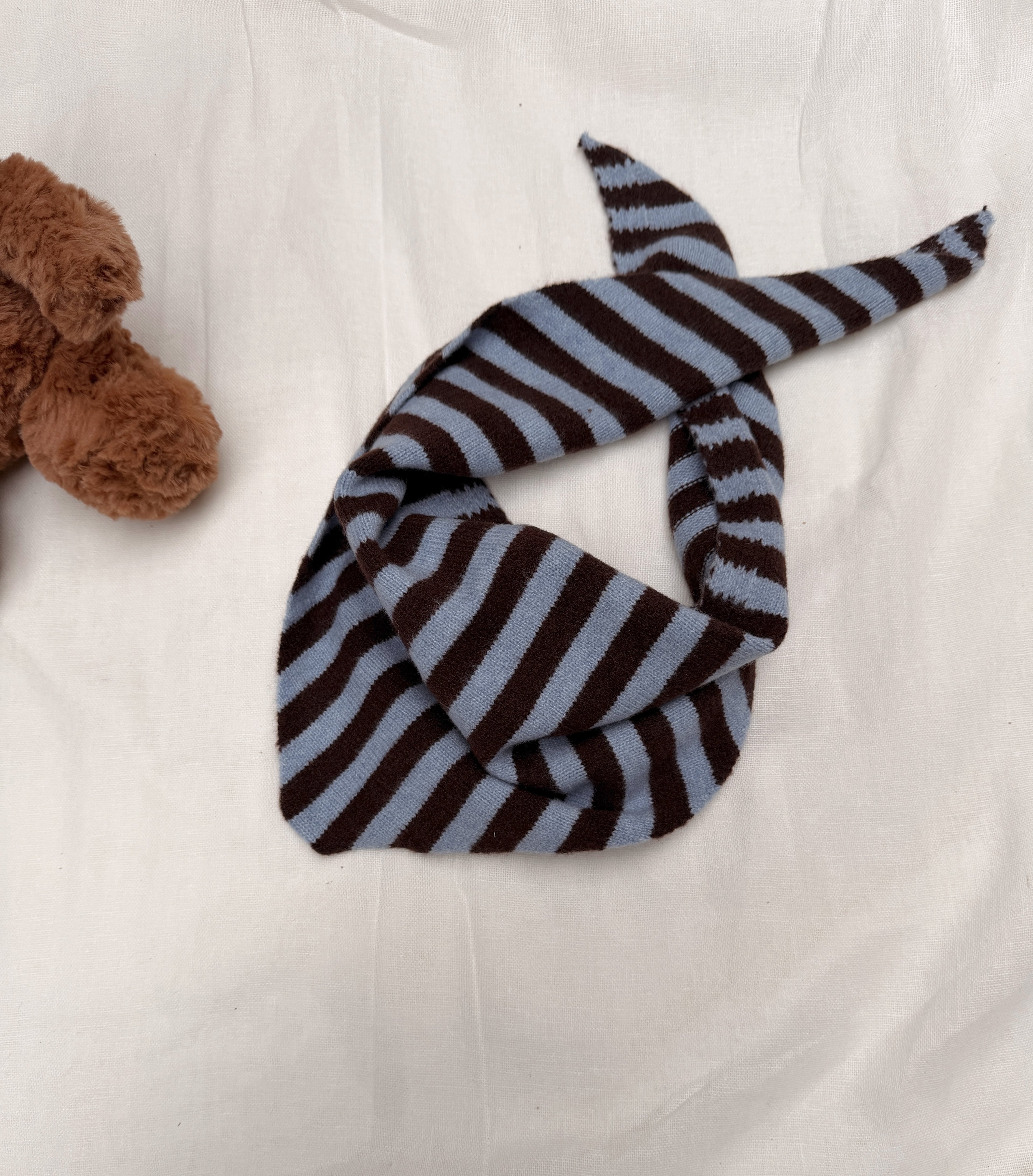 Foulard Raoul - bleu et brun